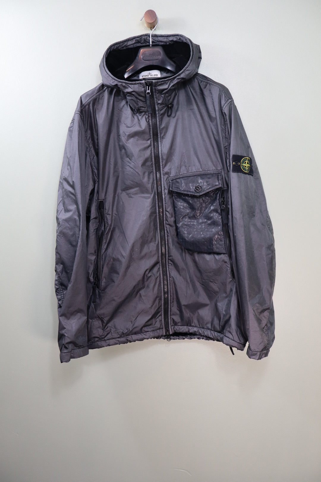 Stone Island Black Lamy Flock Jacket