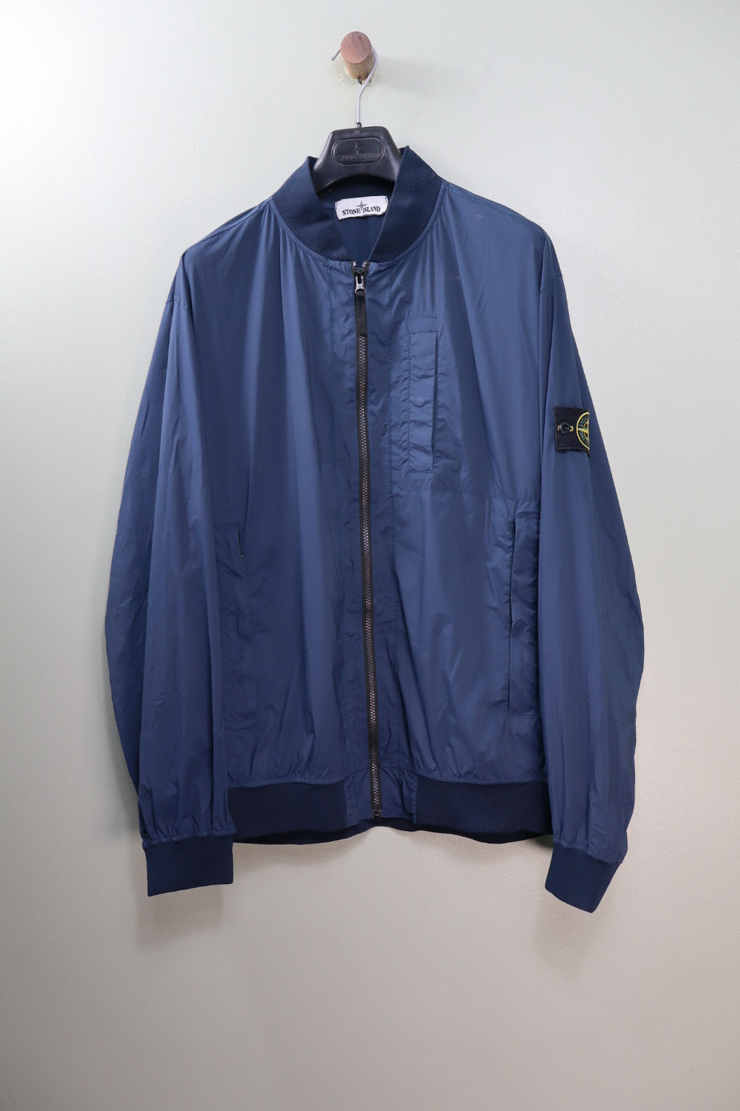 Stone Island Navy Skin Touch Bomber Jacket