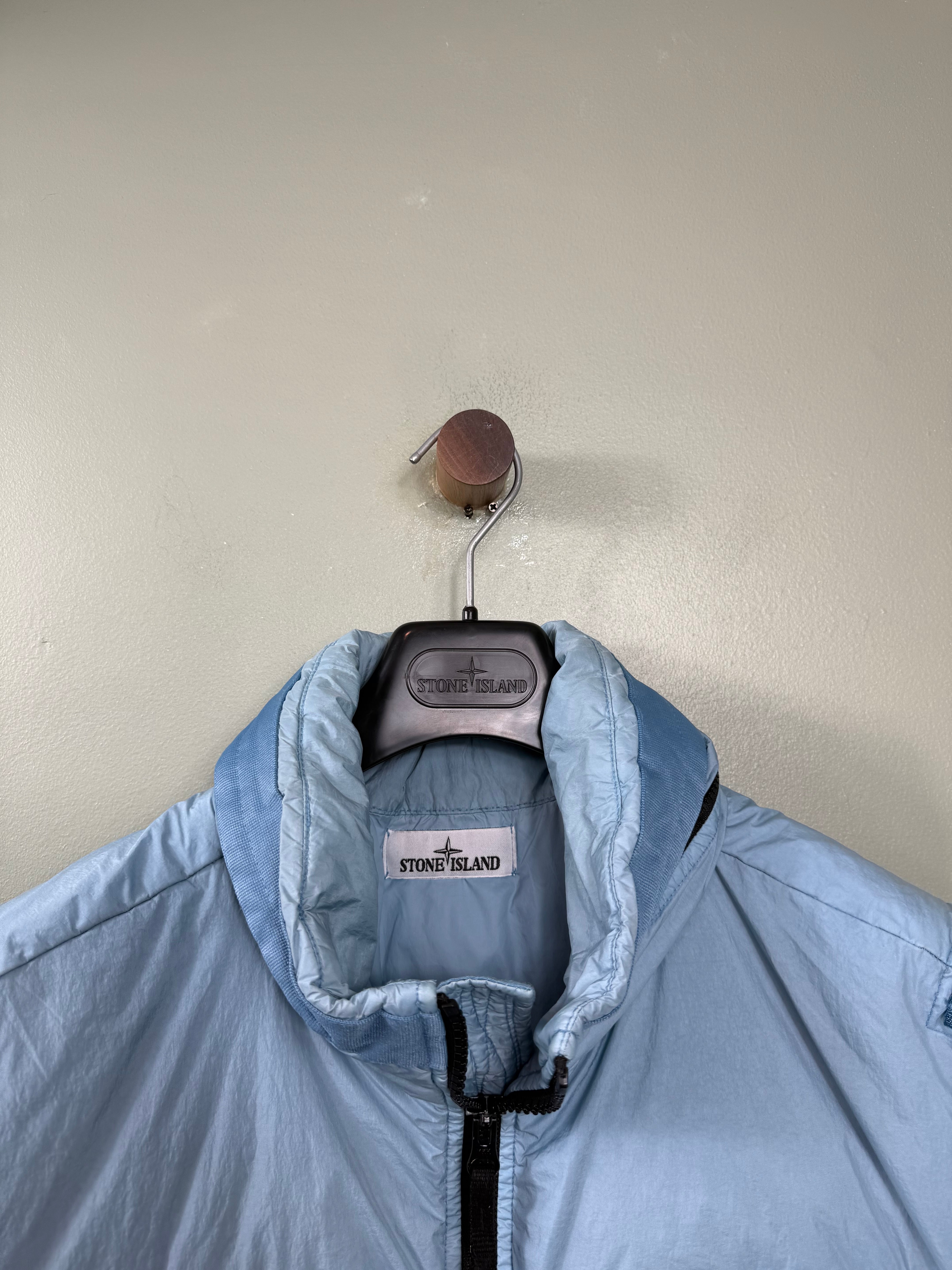 Stone Island Baby Blue Crinkle Reps Down Gilet