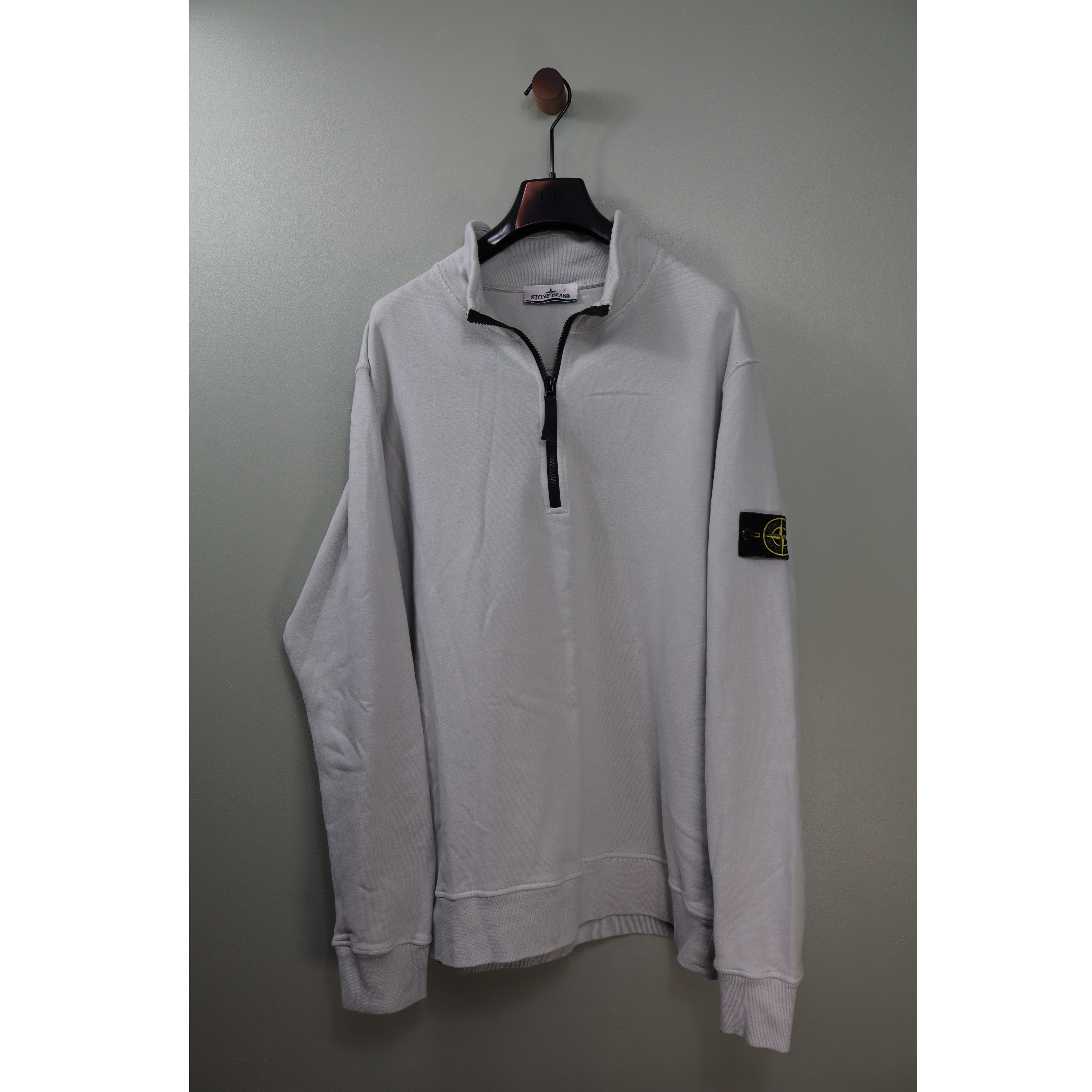 Stone Island Grey 1/4 Zip Jumper