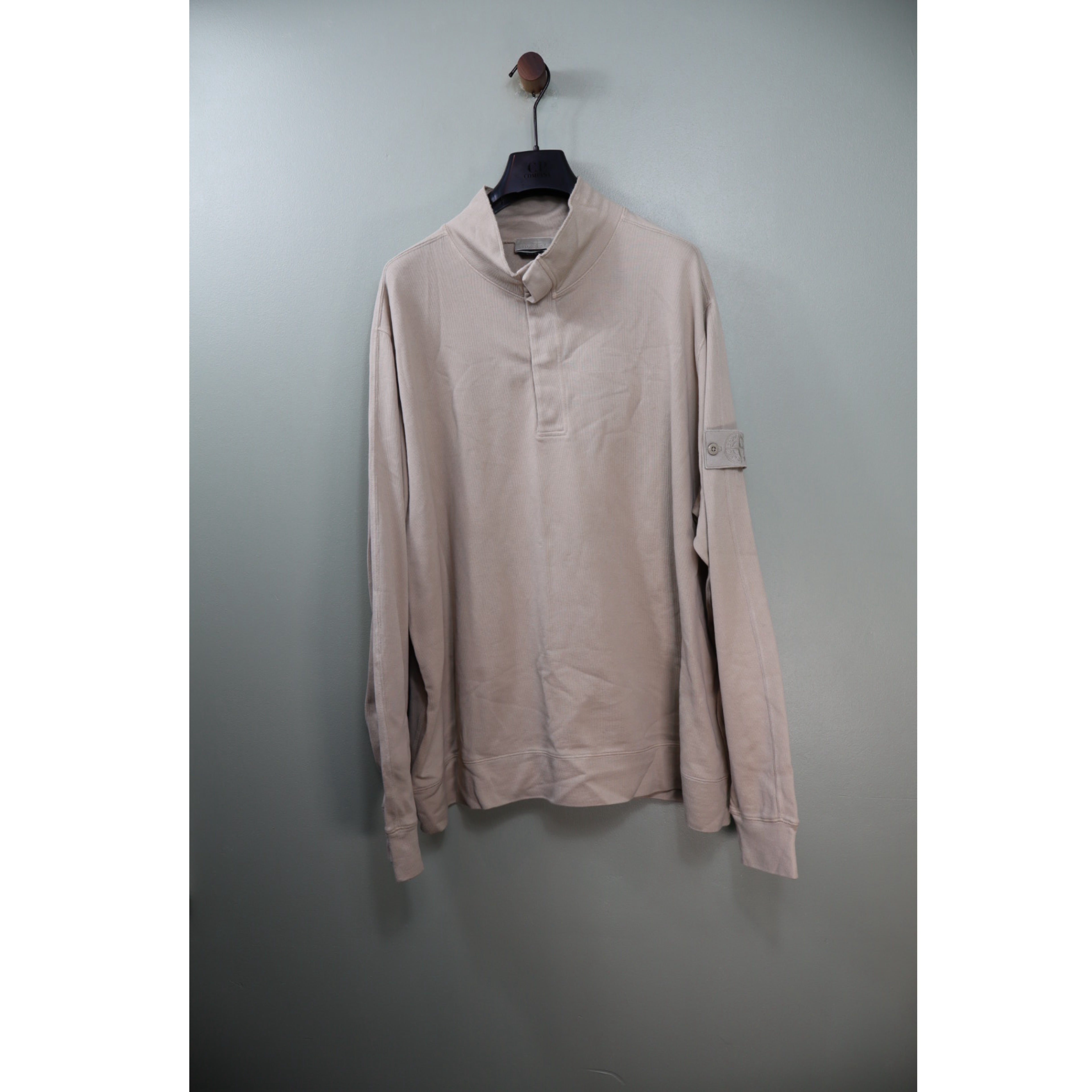 Stone Island Beige 1/4 Button Jumper