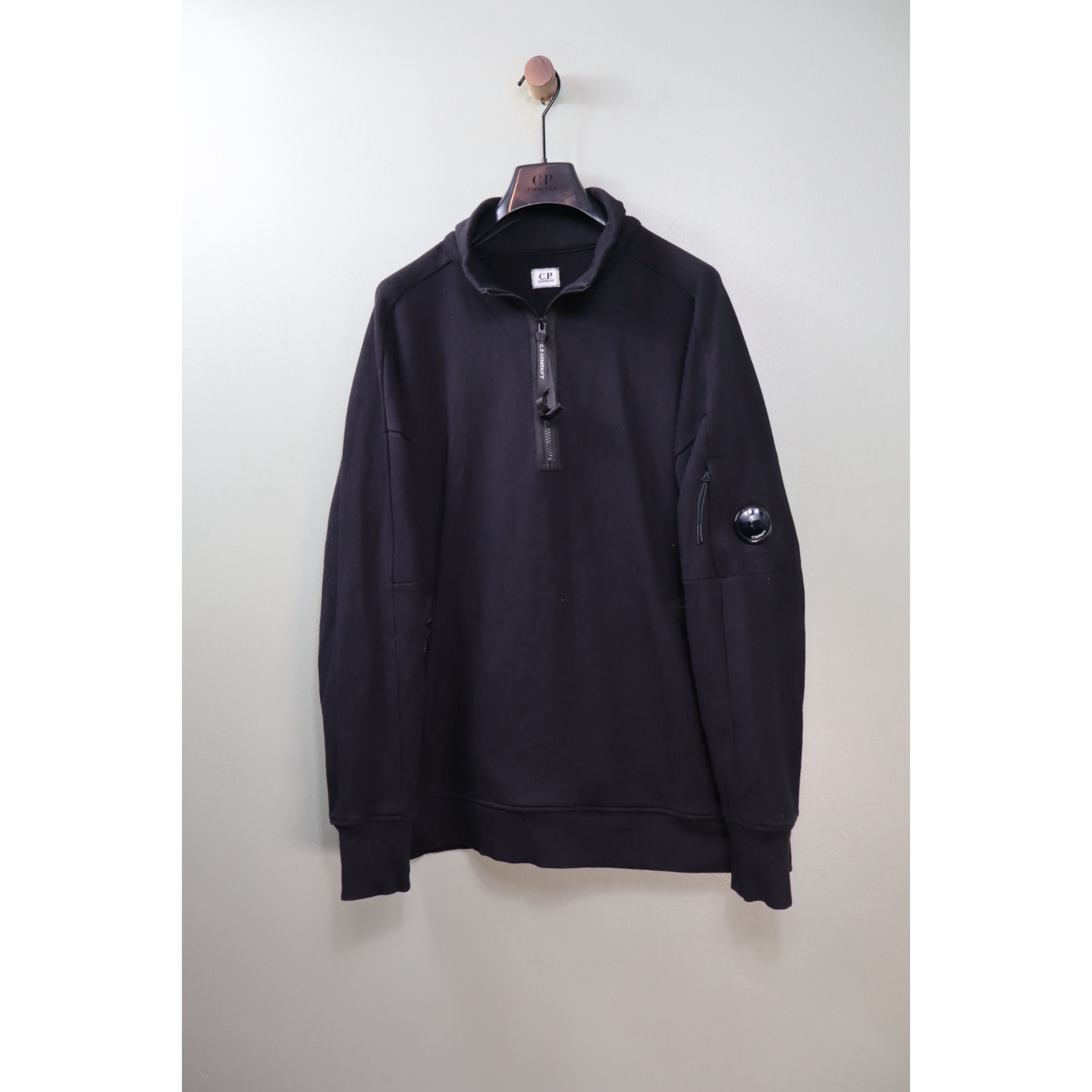 C.P. Company Black 1/4 Zip Jumper