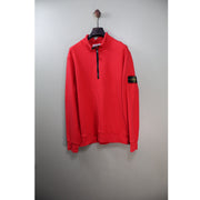 Stone Island Red 1/4 Zip Jumper