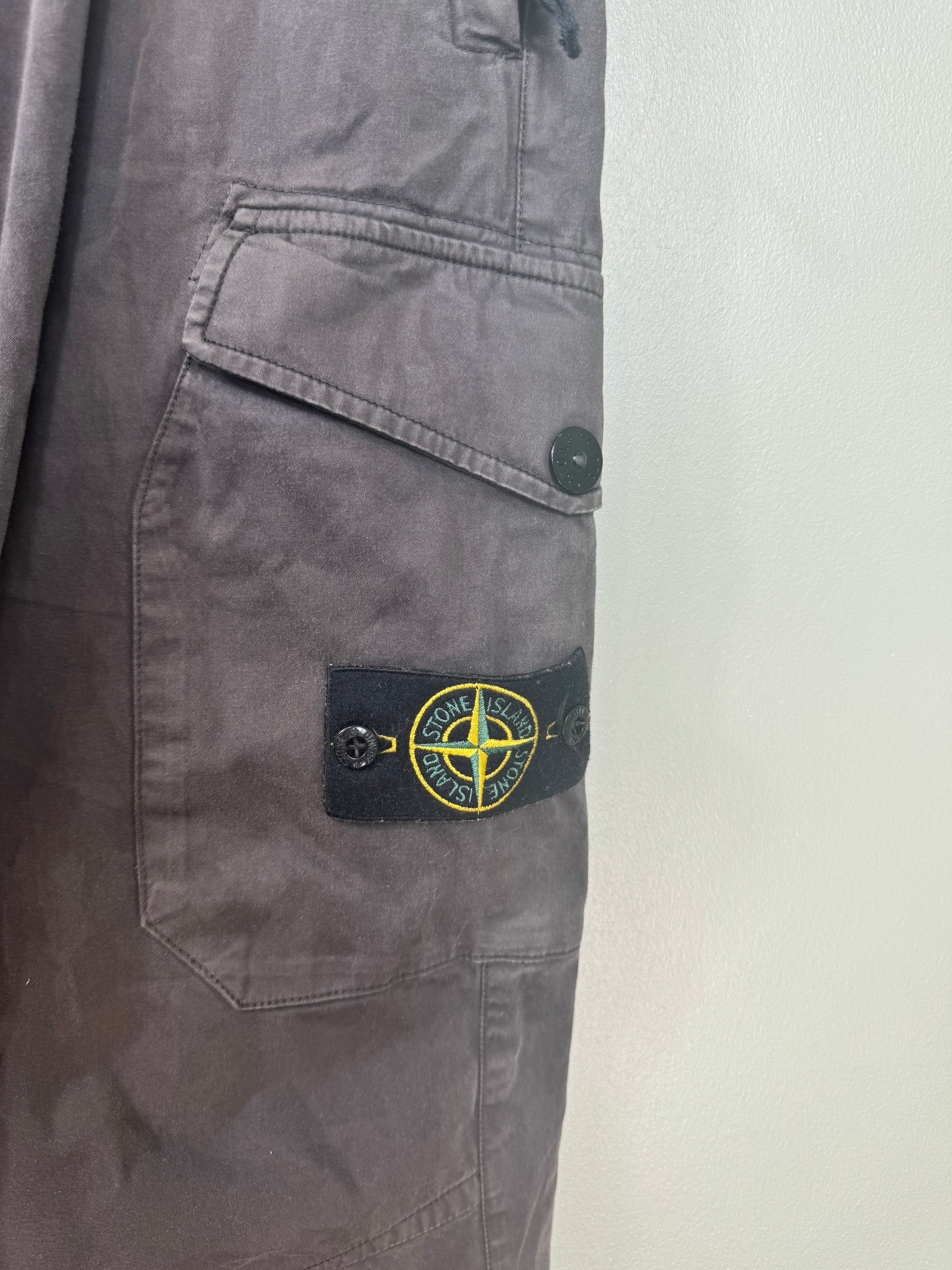 Stone Island Charcoal Grey RE-T Cargo Bottoms