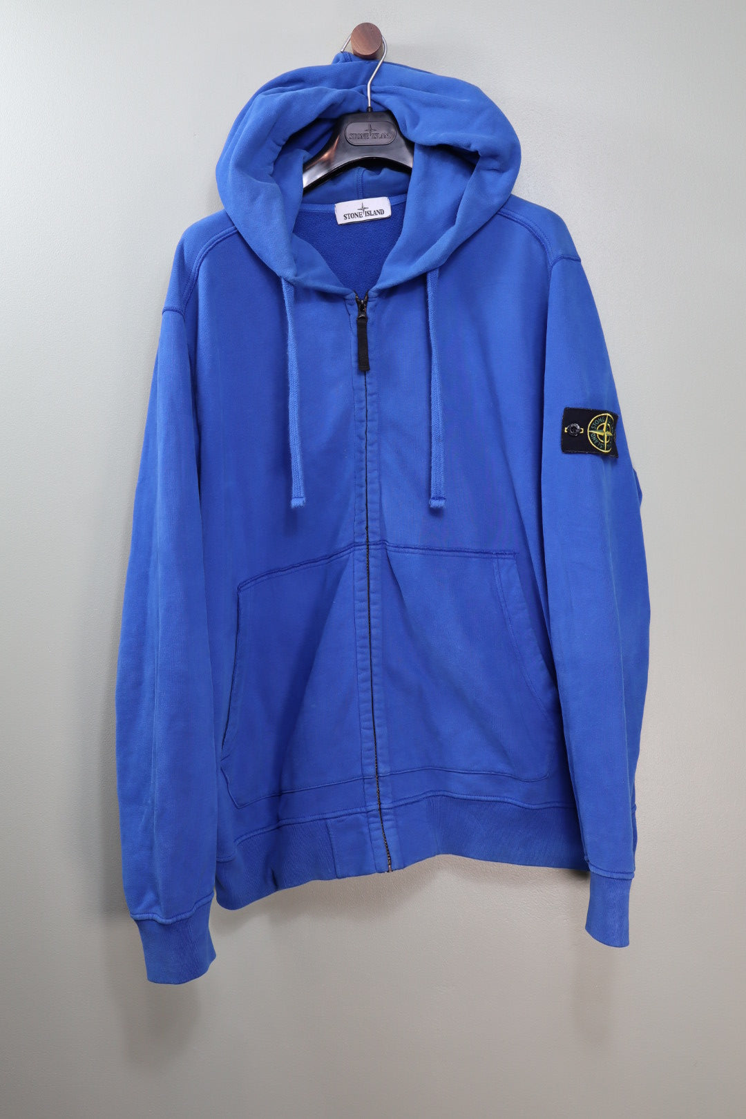Stone Island Blue Zipped Hoodie