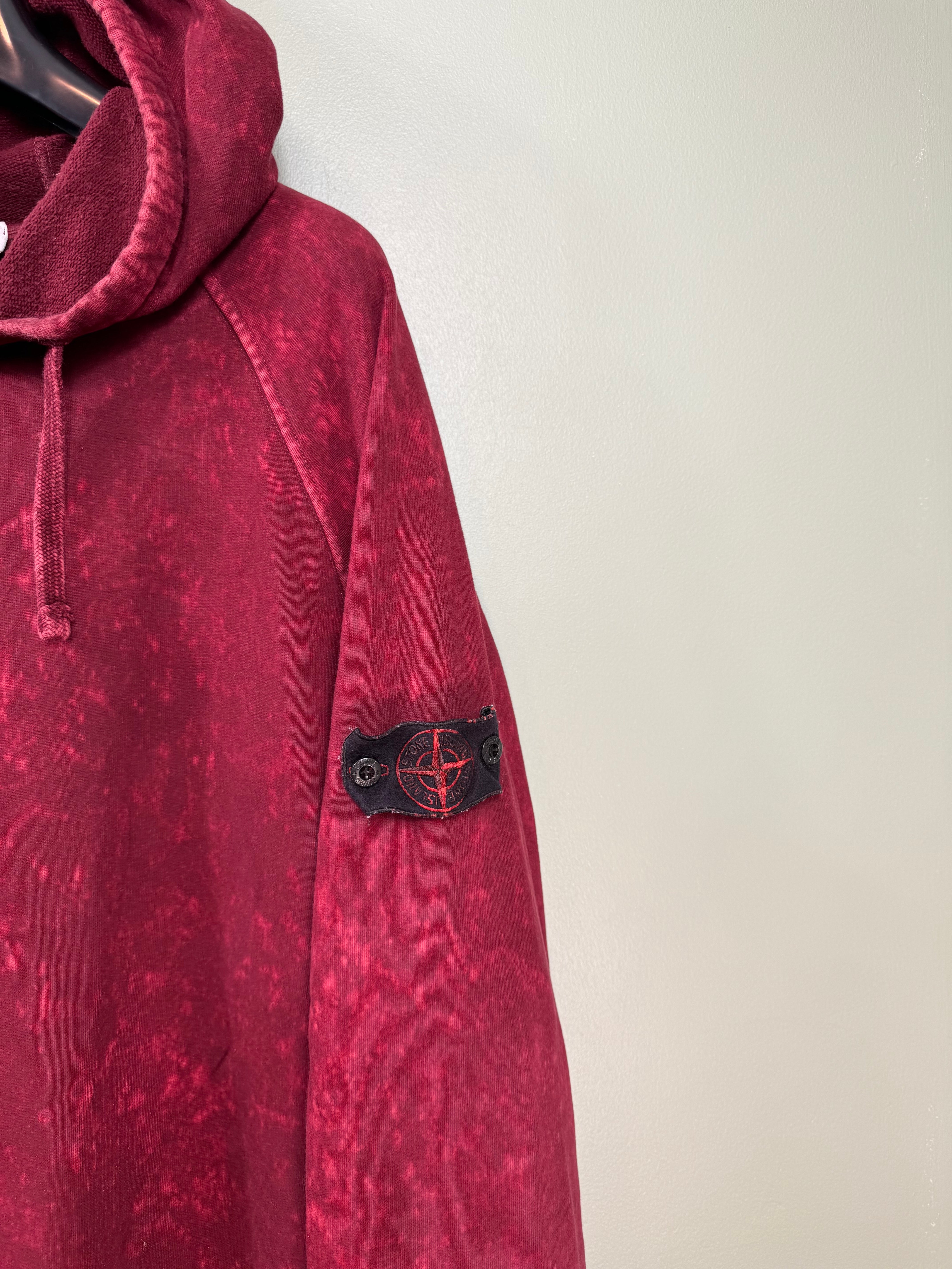 Stone Island Red Ovo Dye Hoodie
