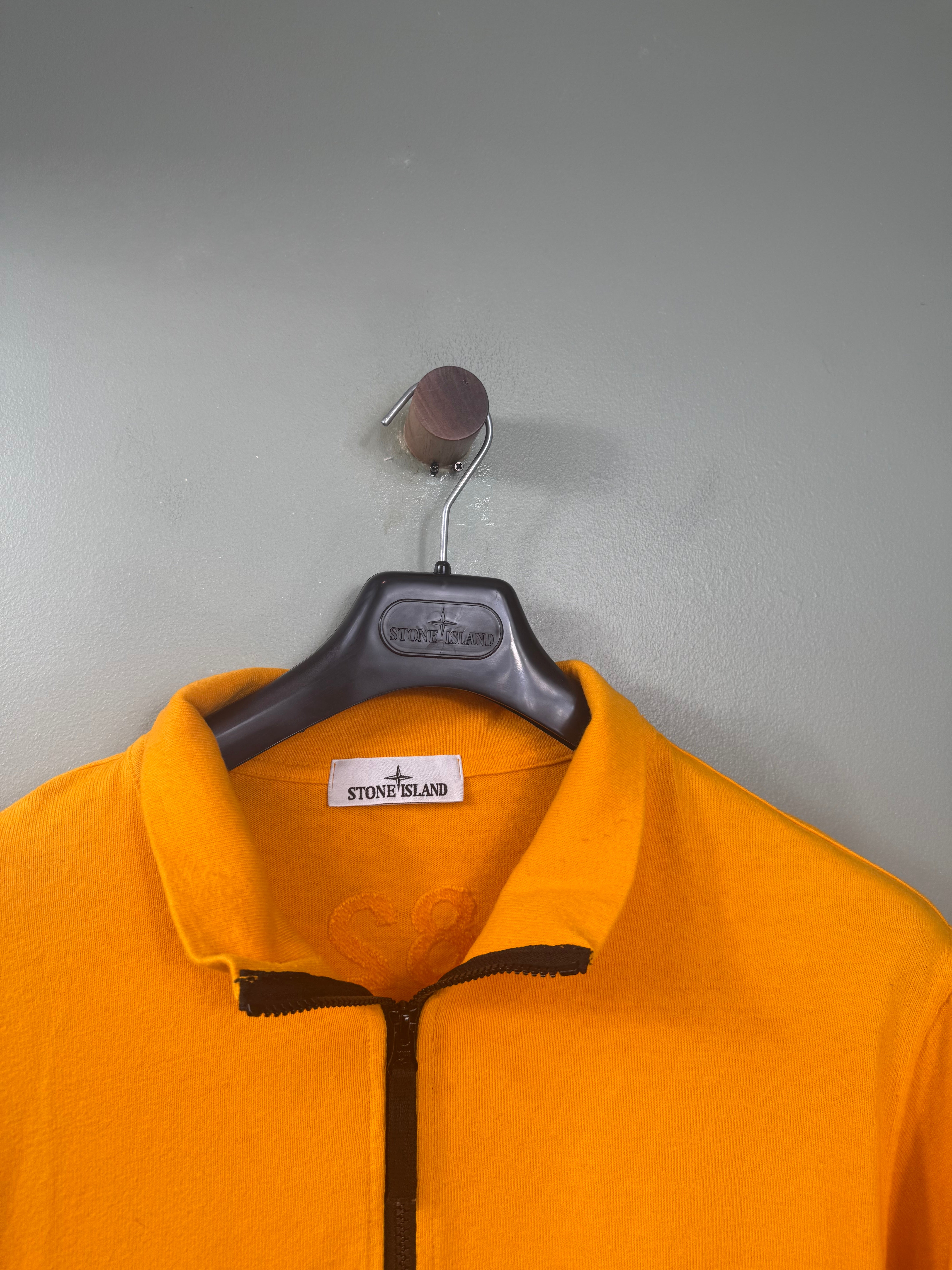 Stone Island Orange Anniversary 1/4 Zip Jumper