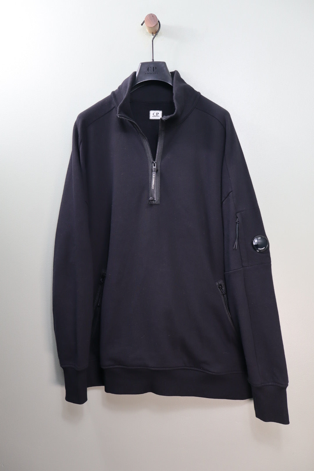 C.P. Company Black 1/4 Zip Jumper