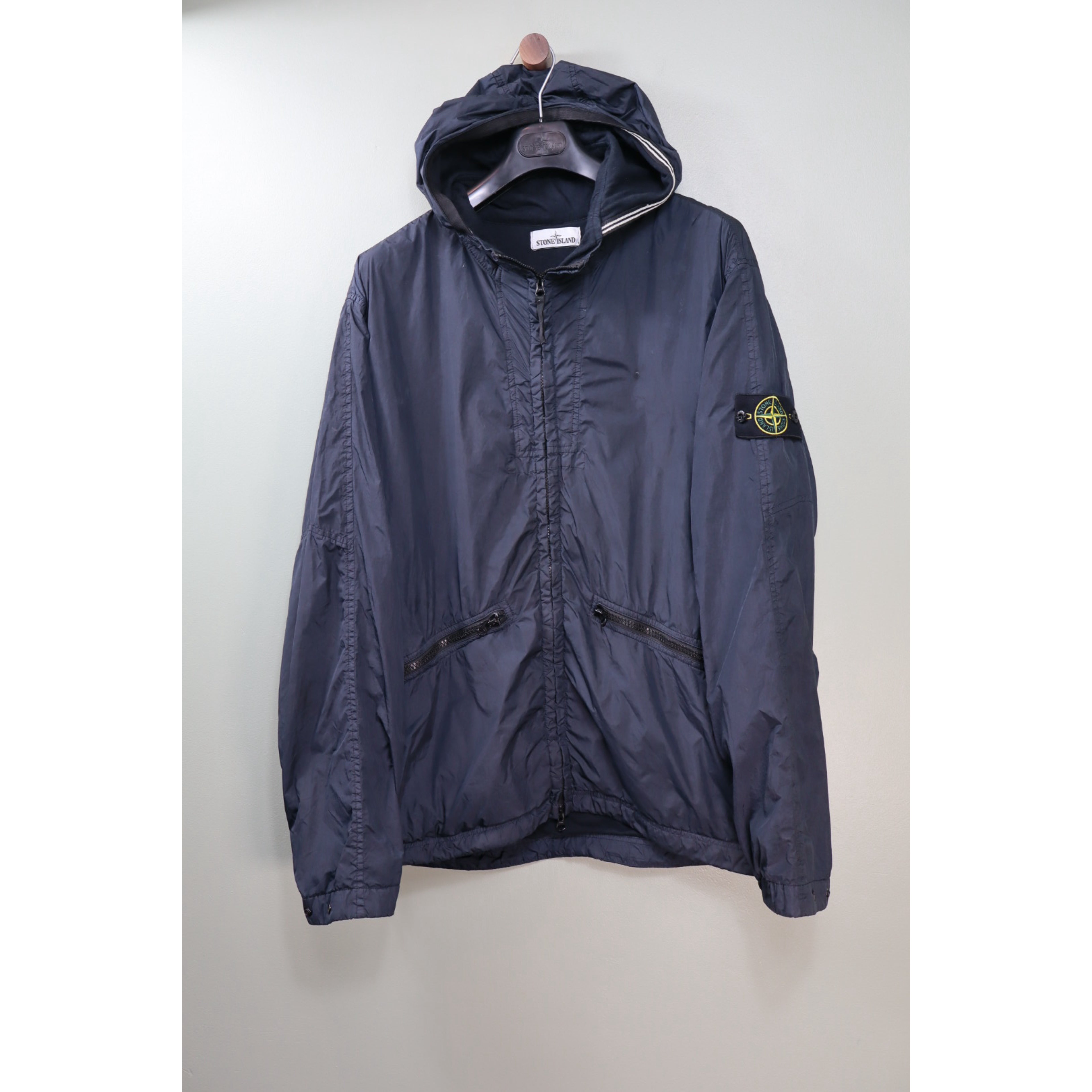 Stone Island Navy Crinkle Reps Jacket