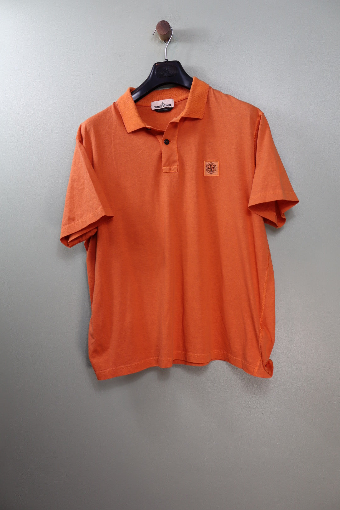 Stone Island Orange Polo Shirt