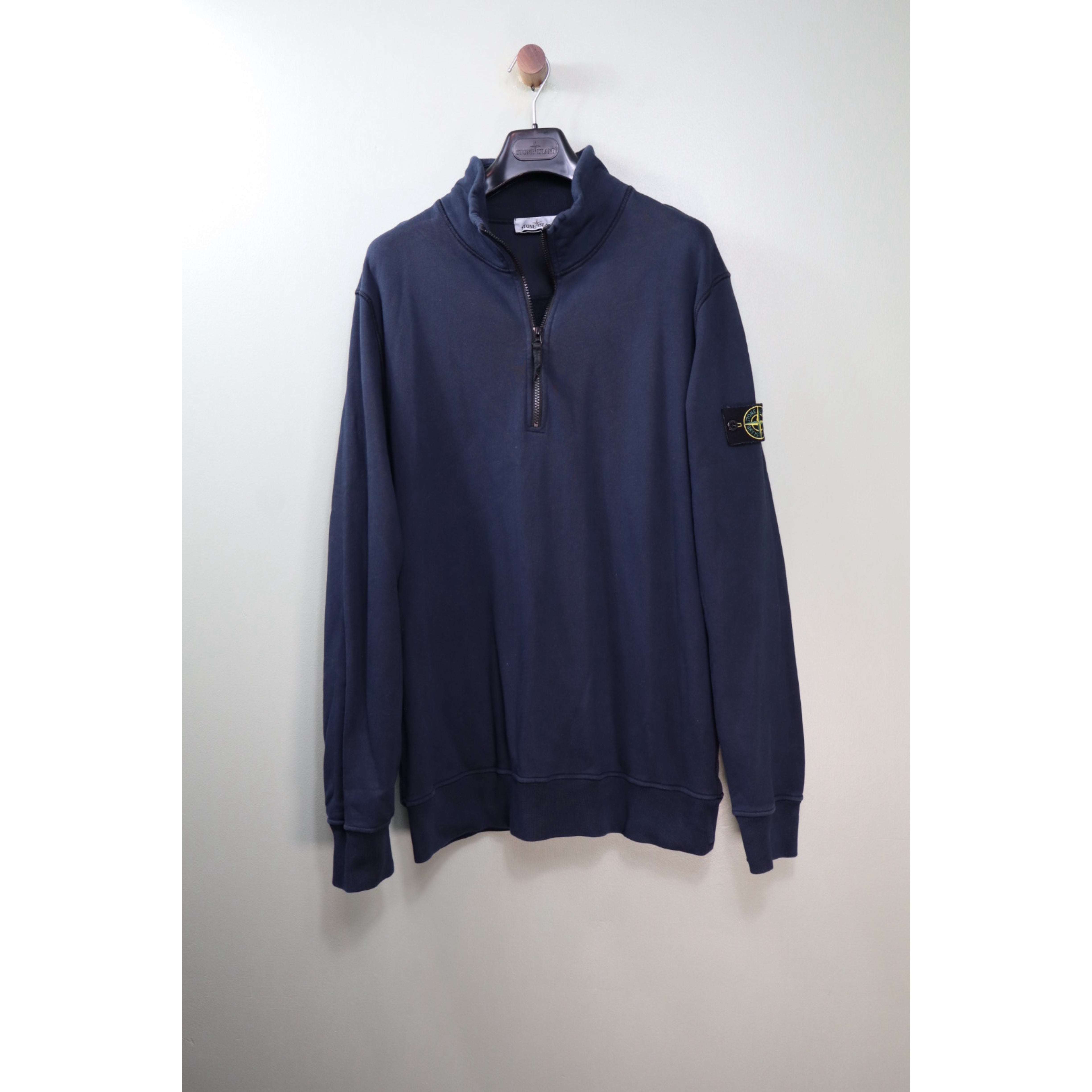 Stone Island Navy 1/4 Zip Jumper