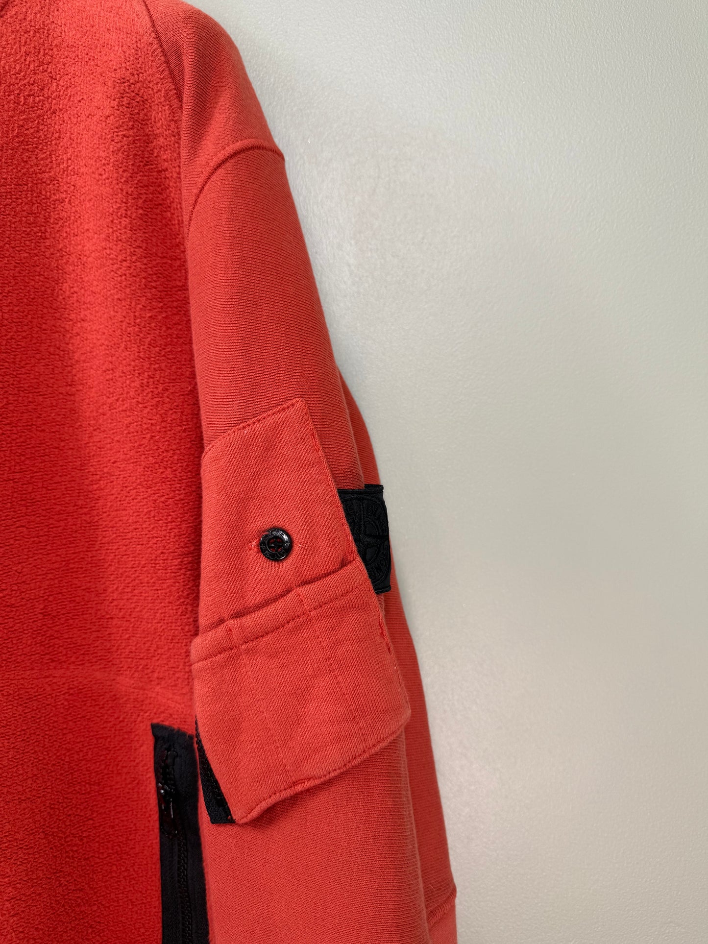 Stone Island Orange Shadow Project Fleece Bomber Jumper