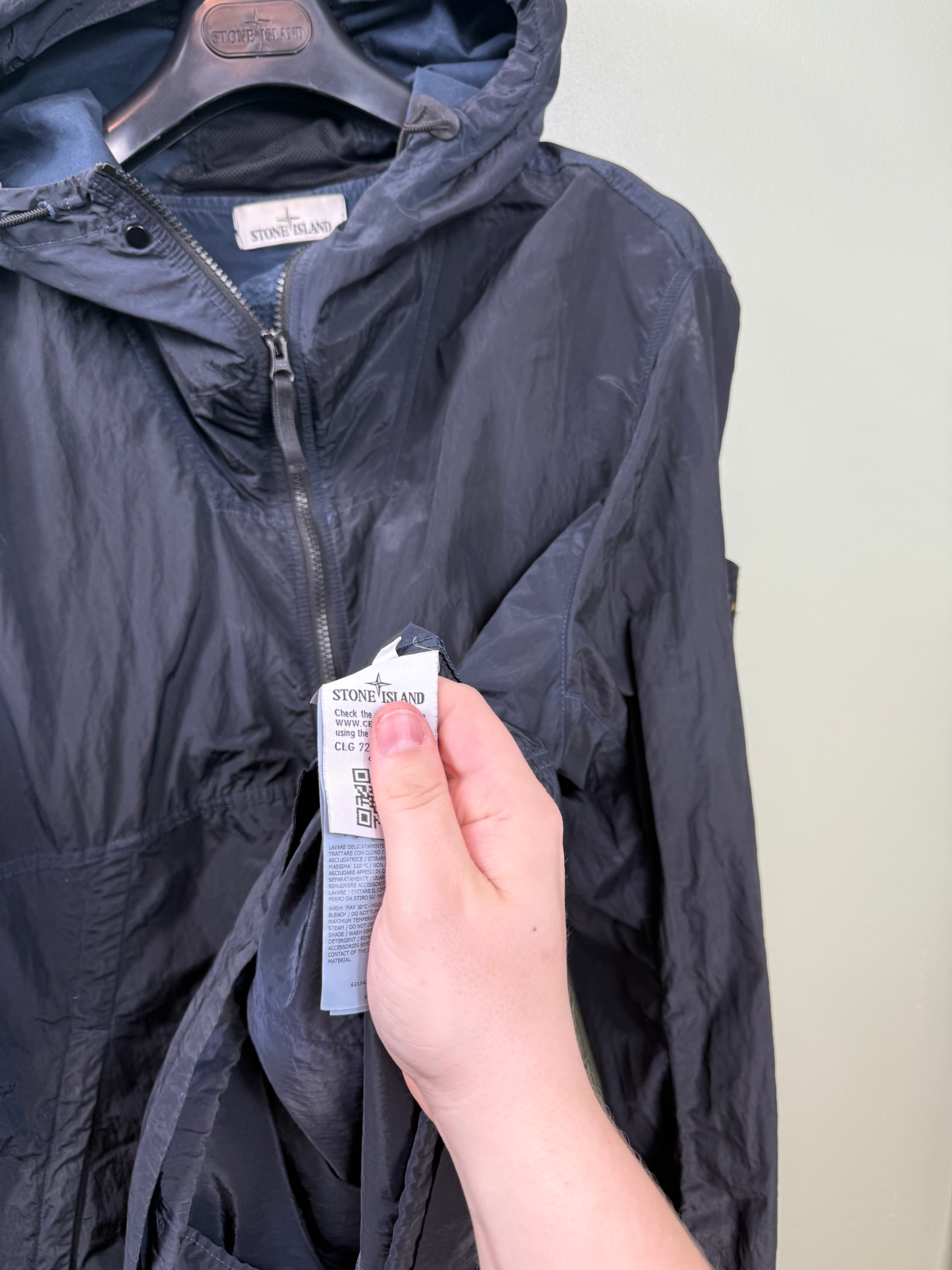 Stone Island Navy Nylon Metal Jacket