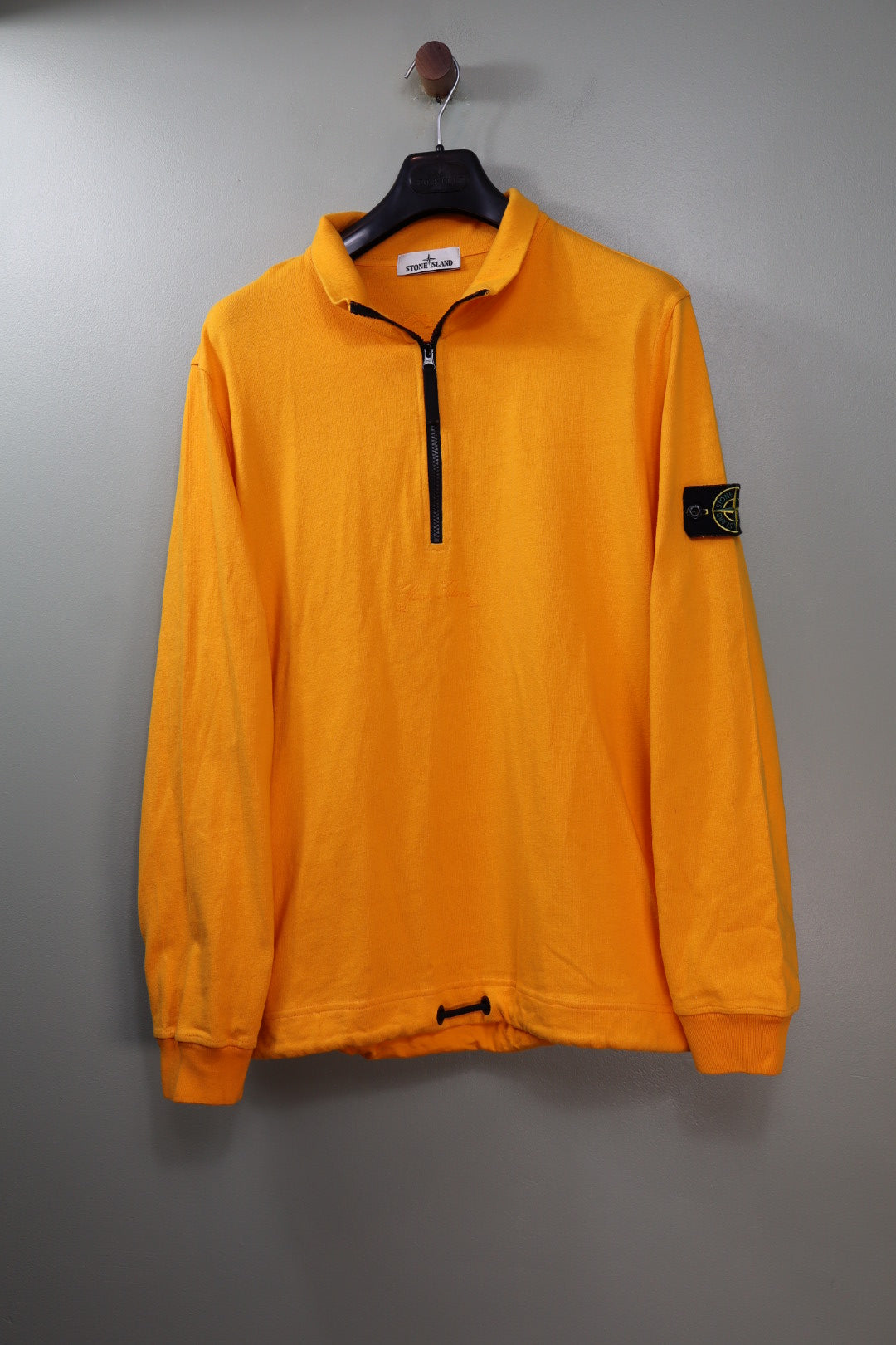 Stone Island Orange Anniversary 1/4 Zip Jumper