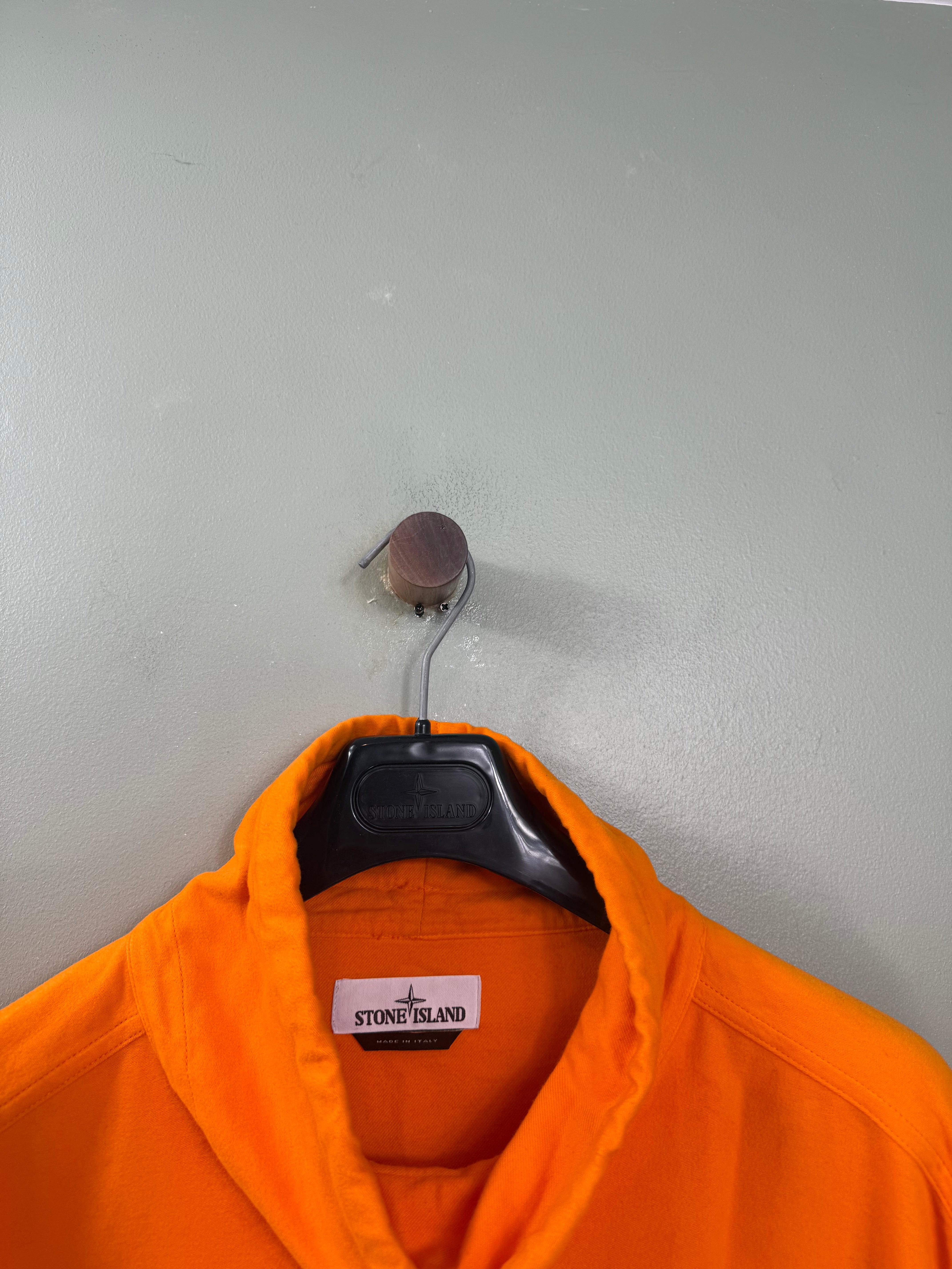 Stone Island Orange Mock Neck Jumper