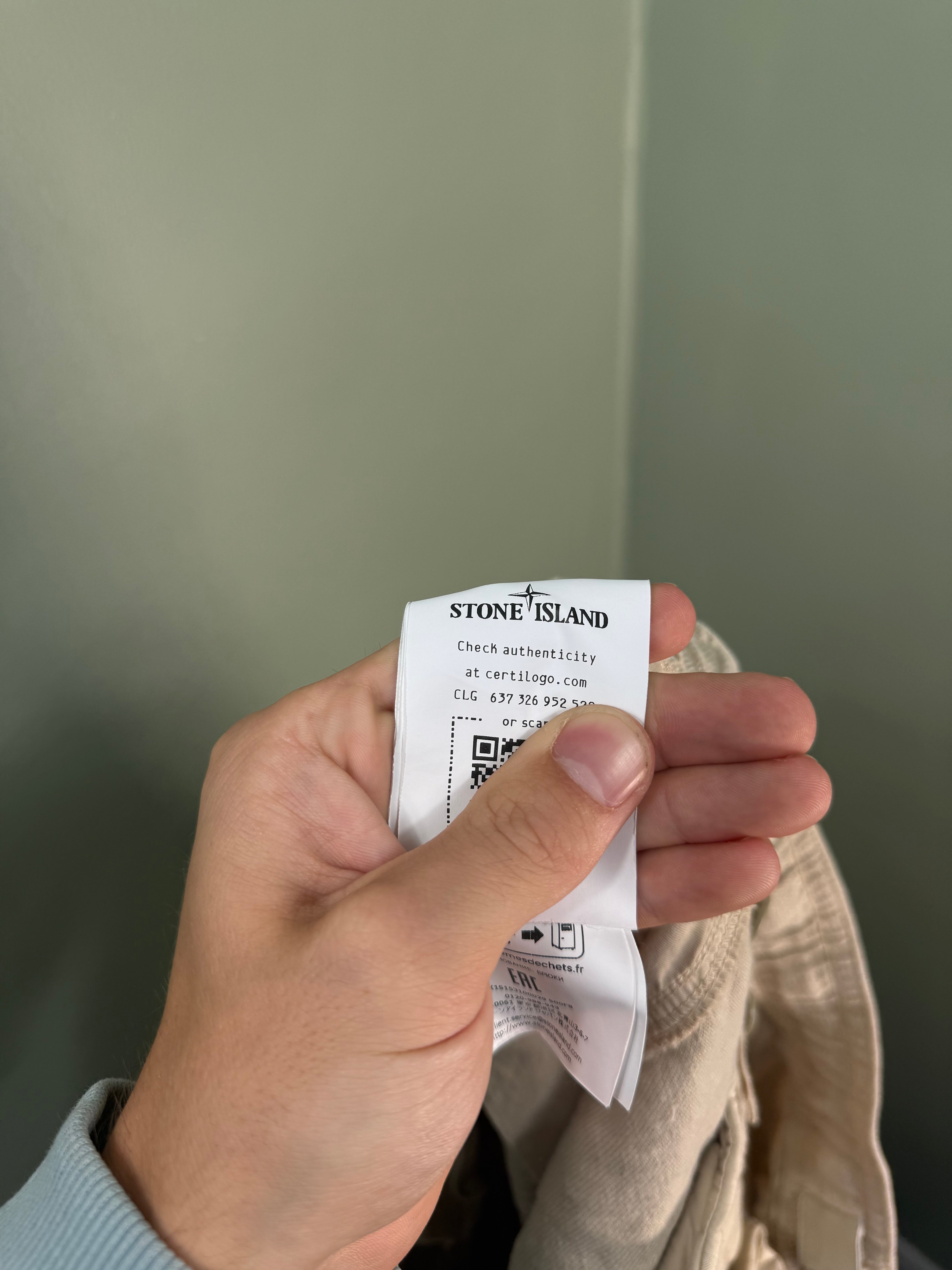 Stone Island Beige RE Ghost Cargo Bottoms