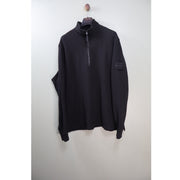 Stone Island Black 1/4 Zip Ghost Jumper