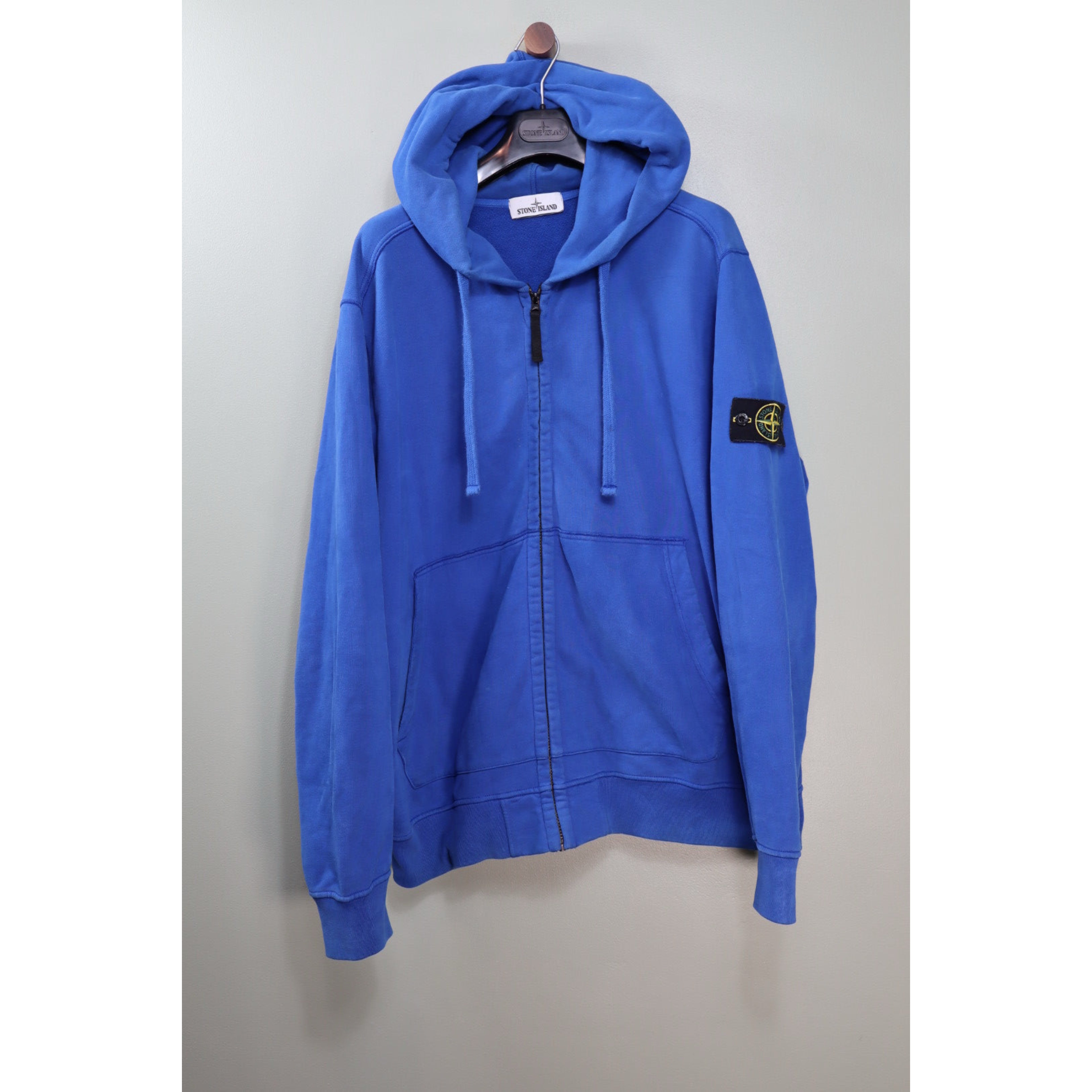 Stone Island Blue Zipped Hoodie