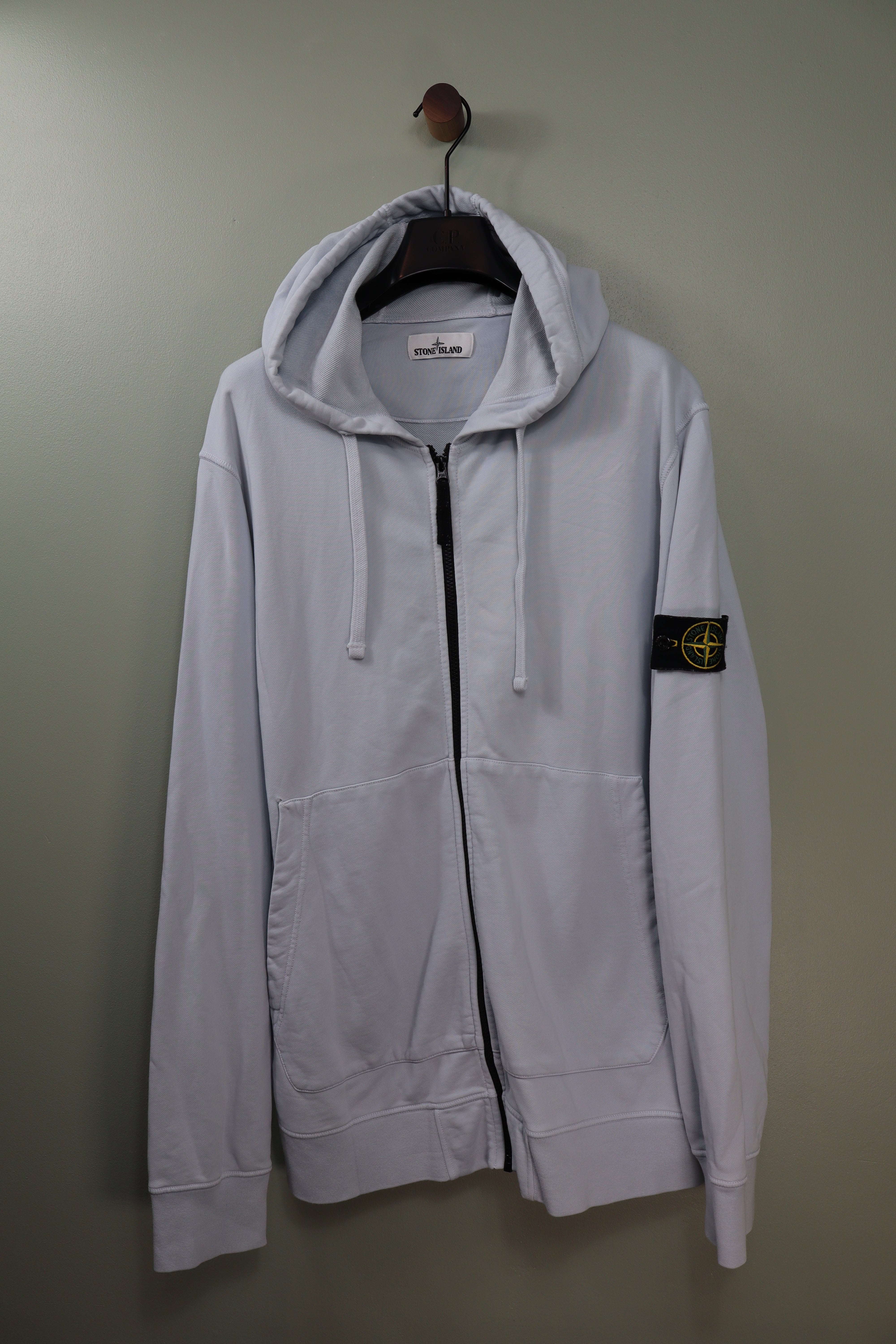 Stone Island Baby Blue Zipped Hoodie
