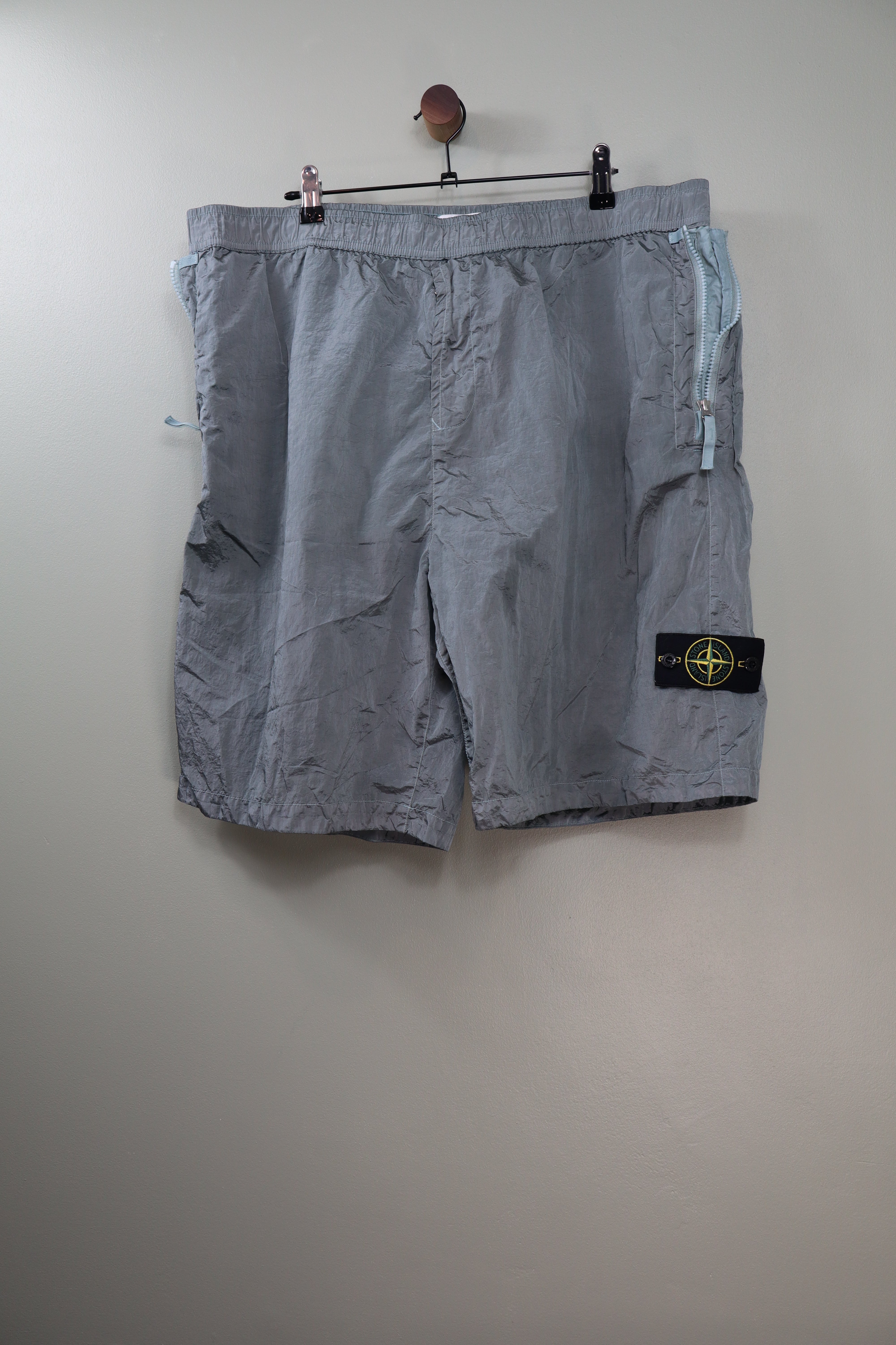 Stone Island Blue Nylon Metal CO Shorts