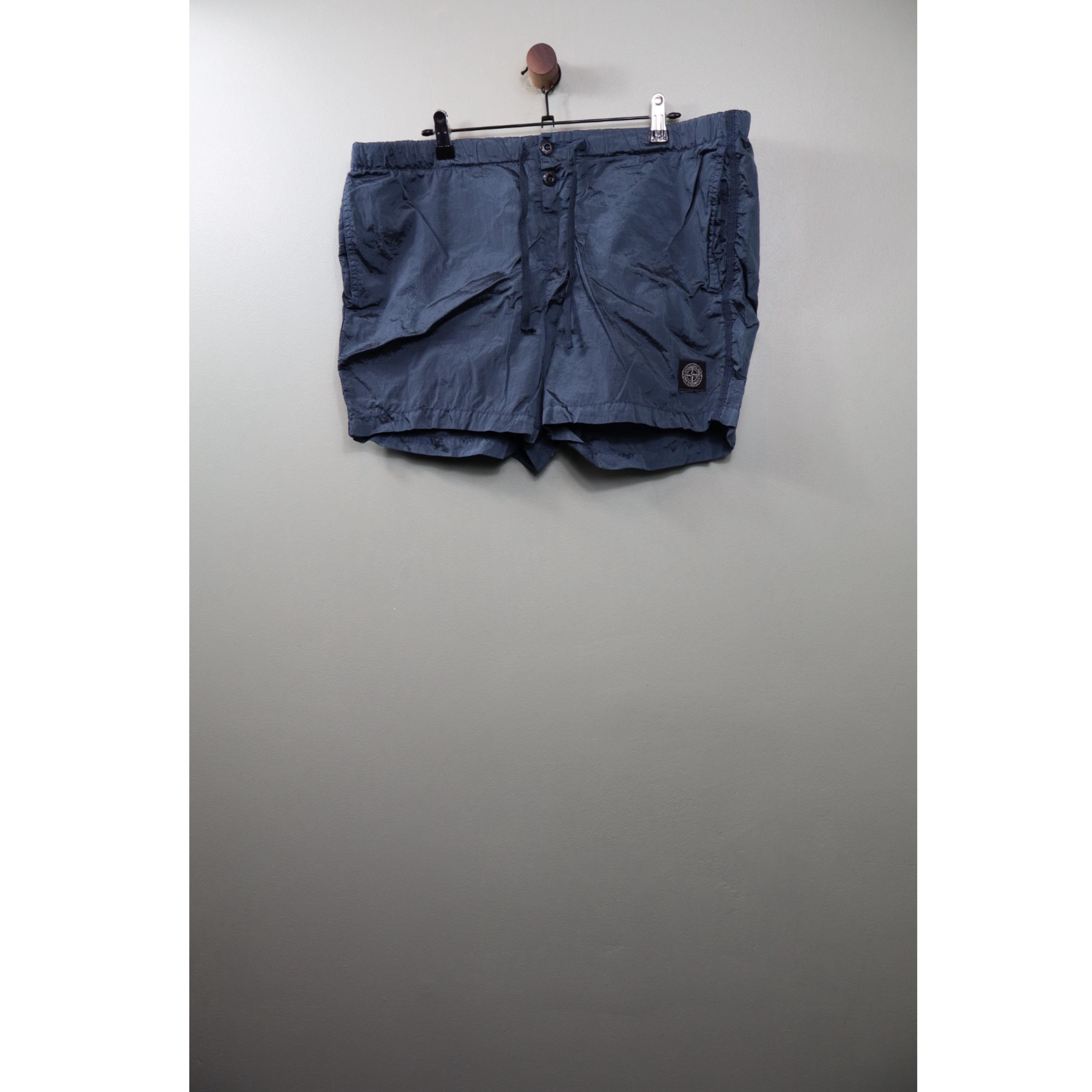 Stone Island Navy Nylon Metal Shorts