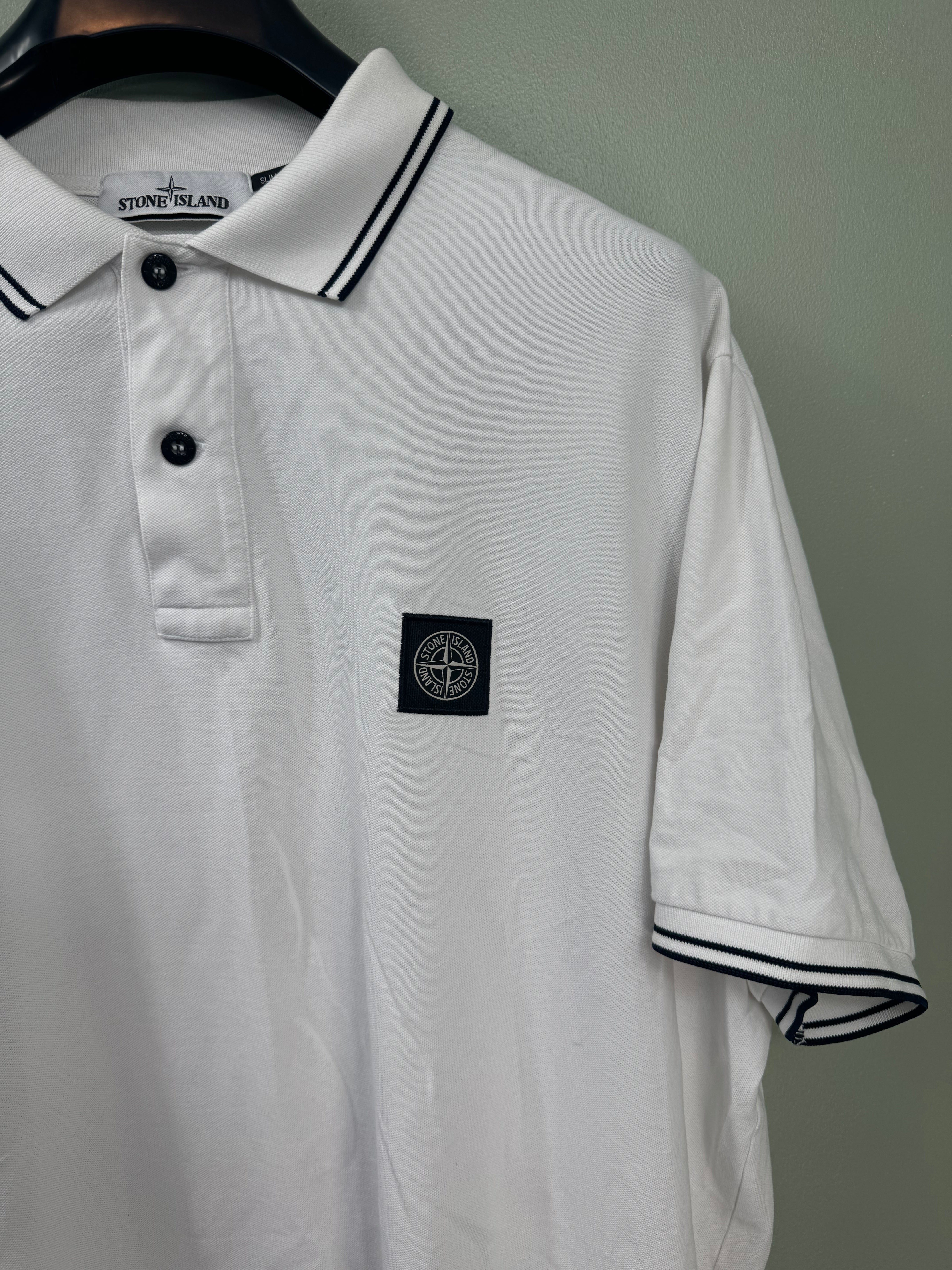 Stone Island White Polo
