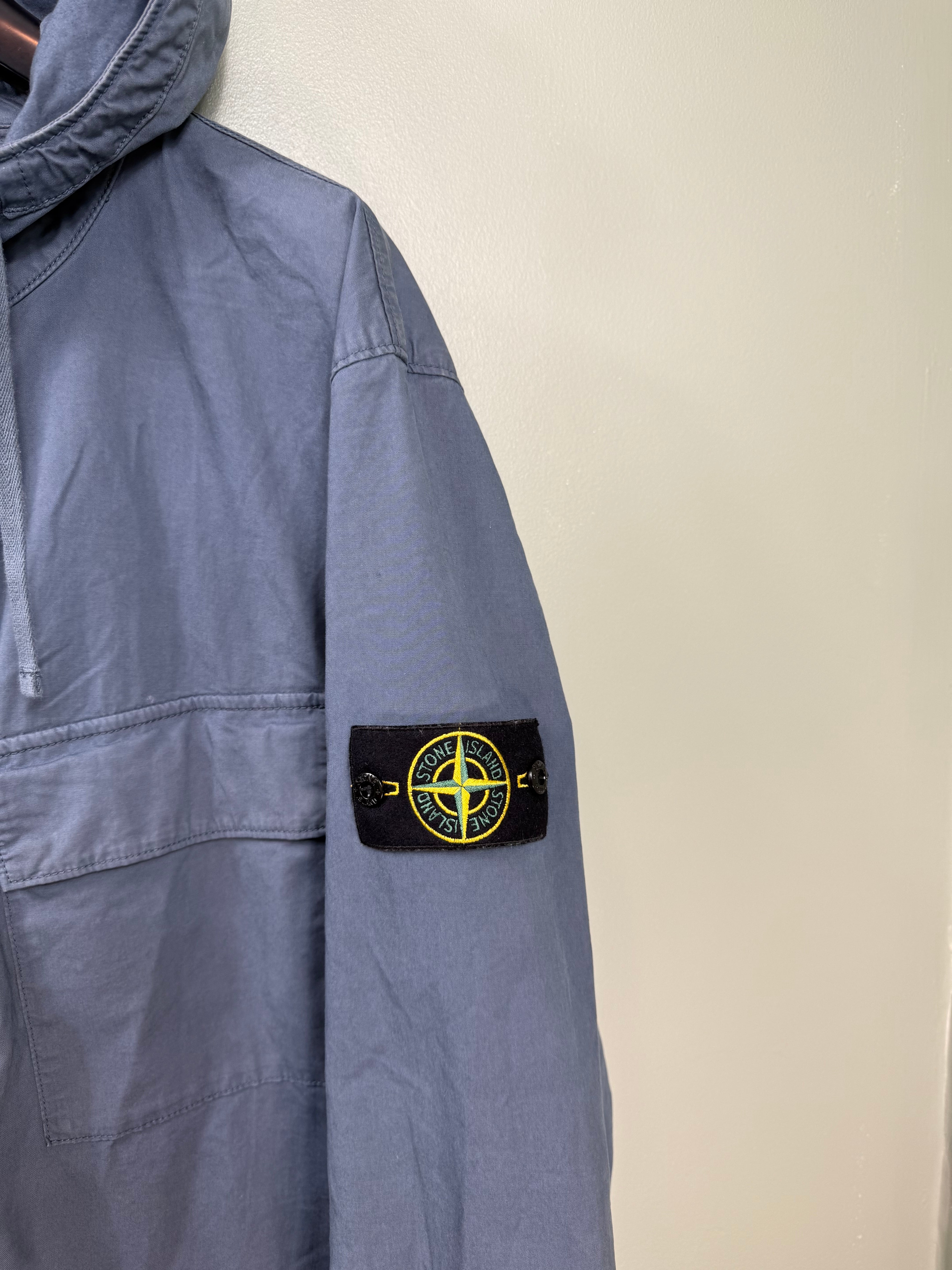 Stone Island Avio Blue Supima Cotton Twill Jacket