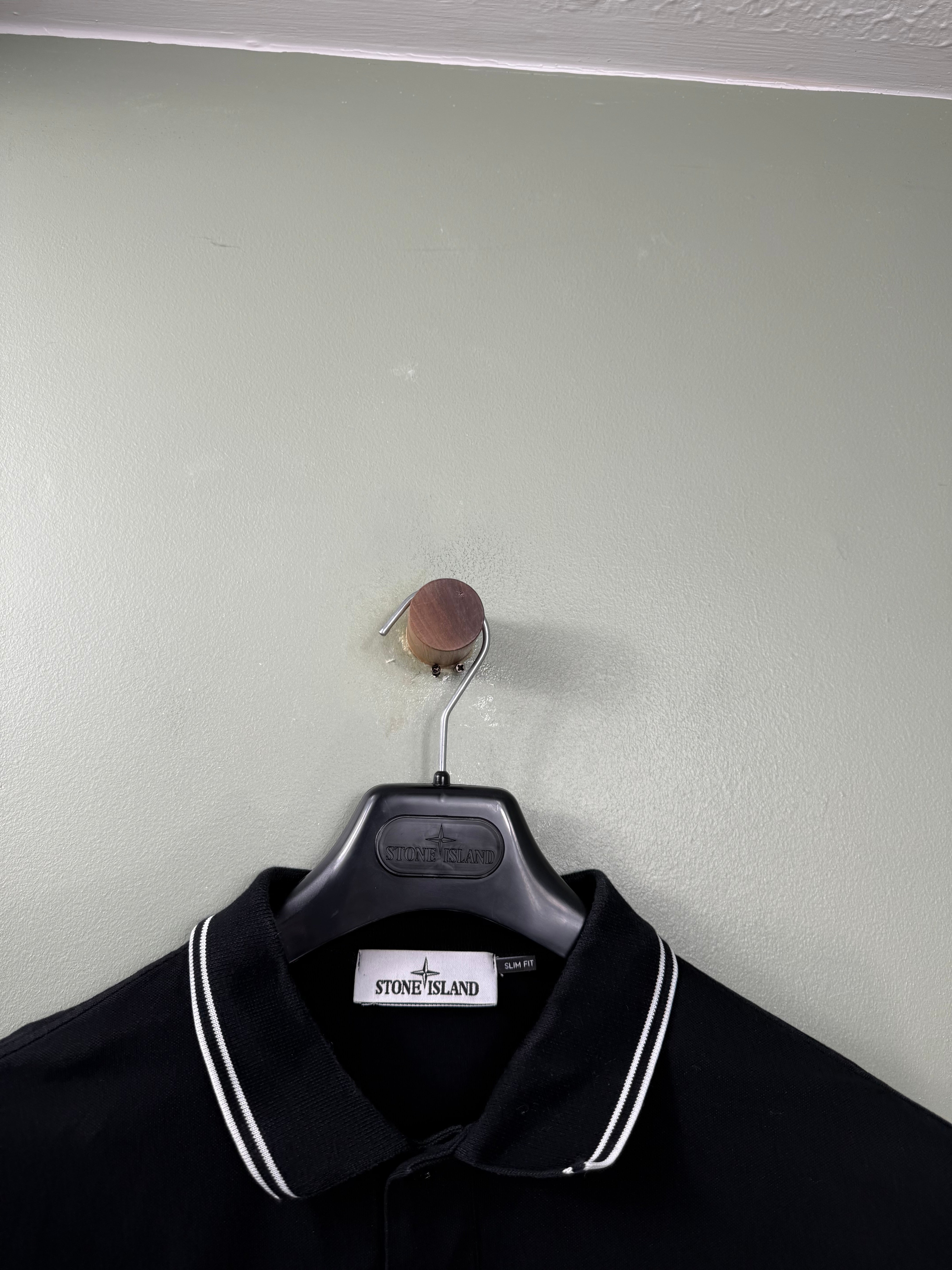 Stone Island Black Slim Fit Polo