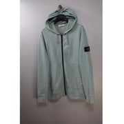 Stone Island Sage Green Zipped Hoodie