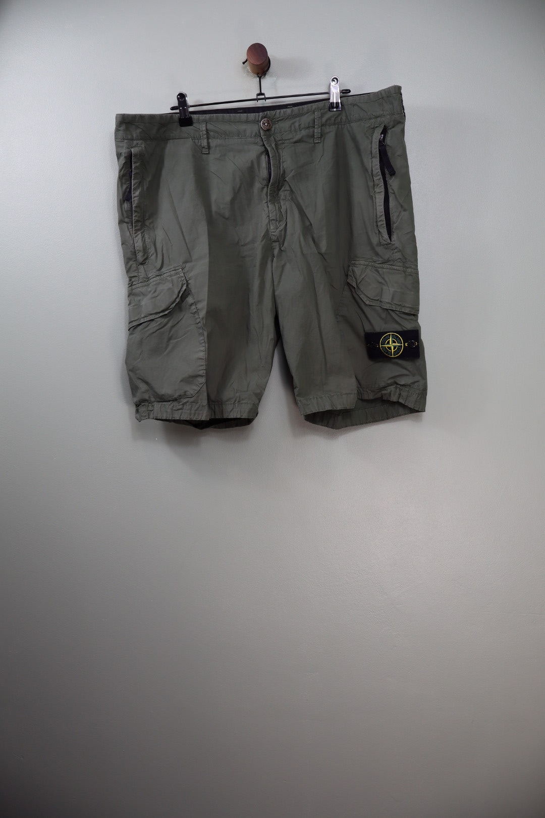 Stone Island Khaki RE Cargo Shorts