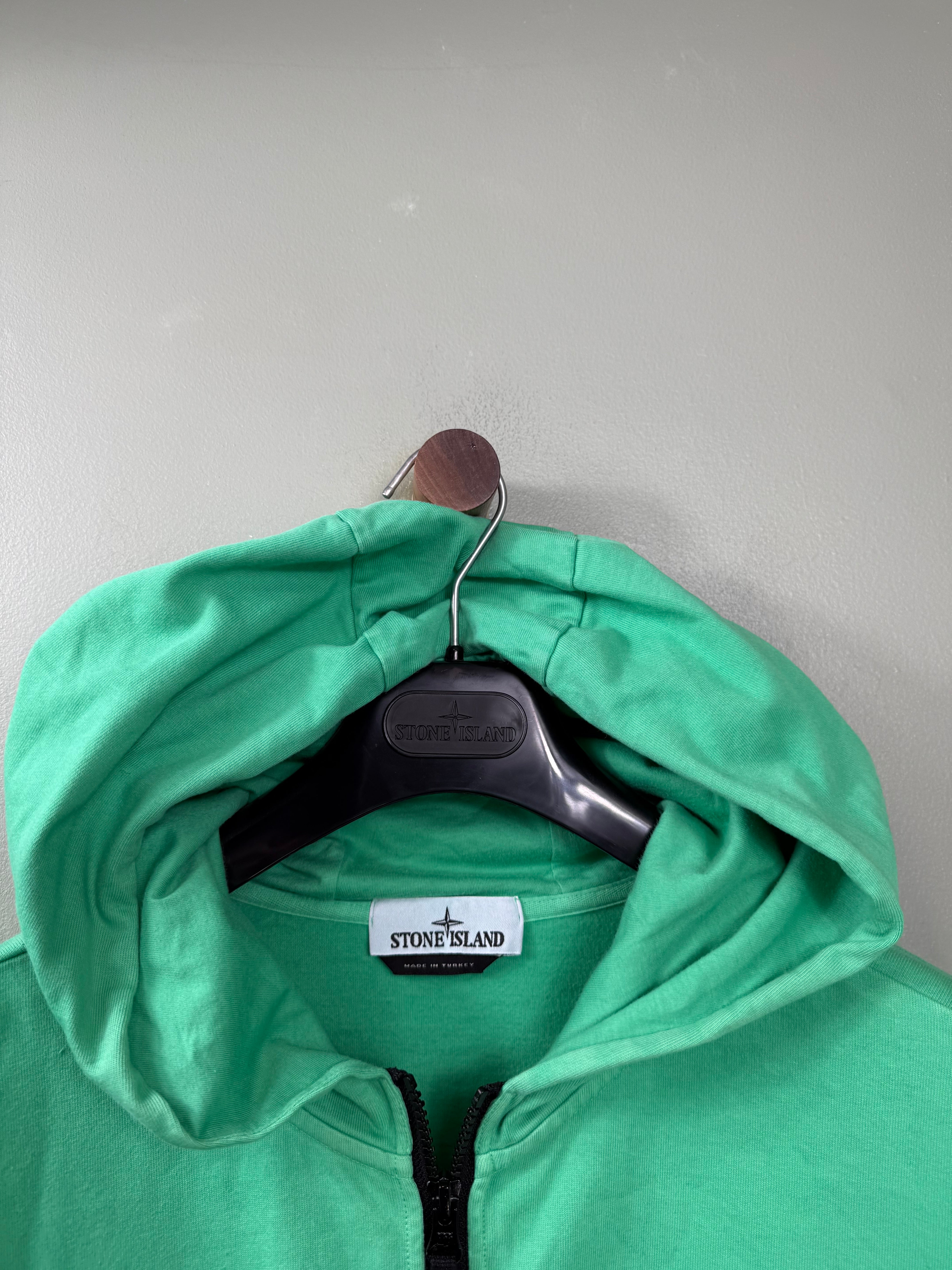 Stone Island Green Zipped Hoodie