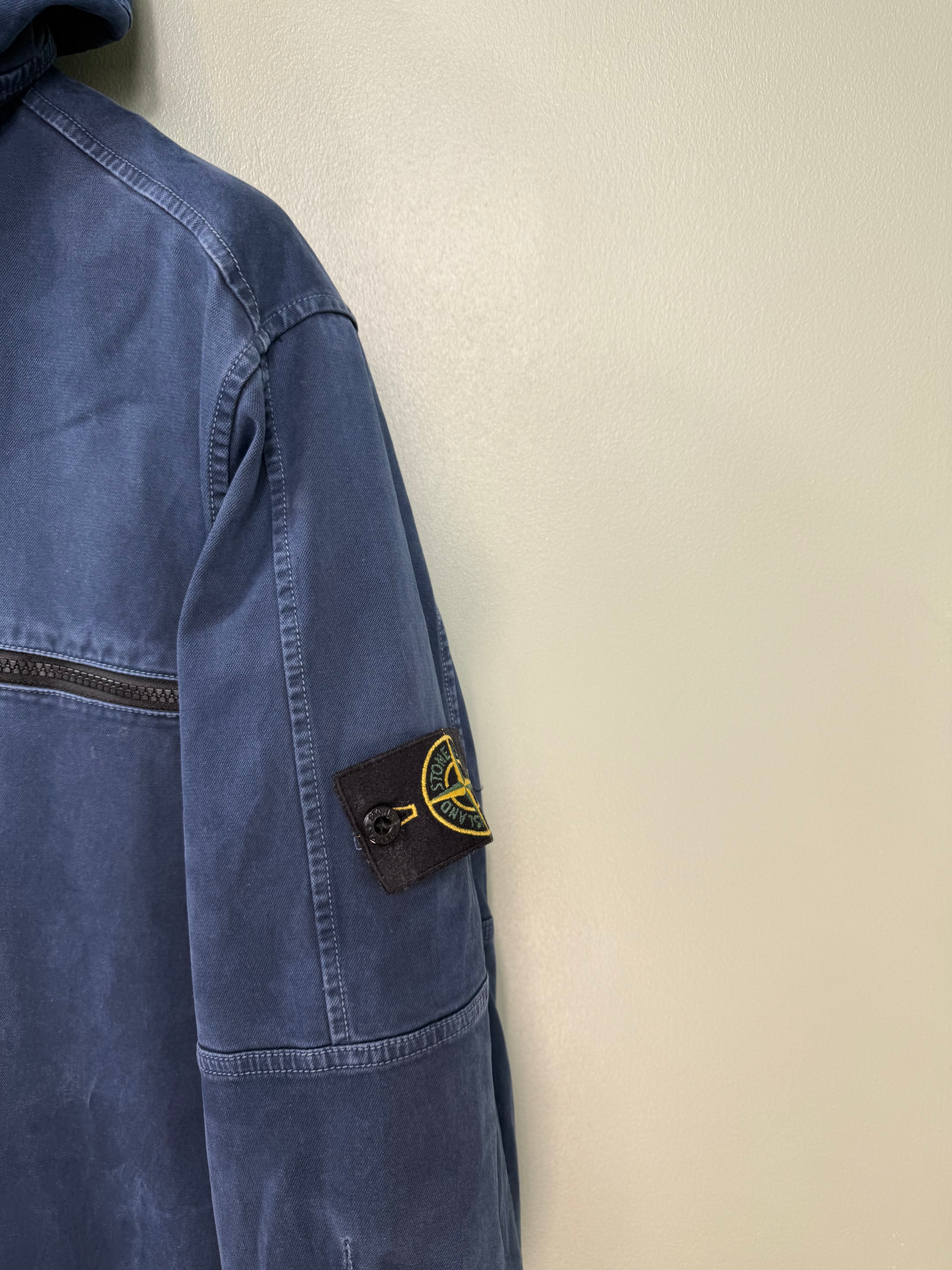 Stone Island Navy Supima Cotton Twill Jacket