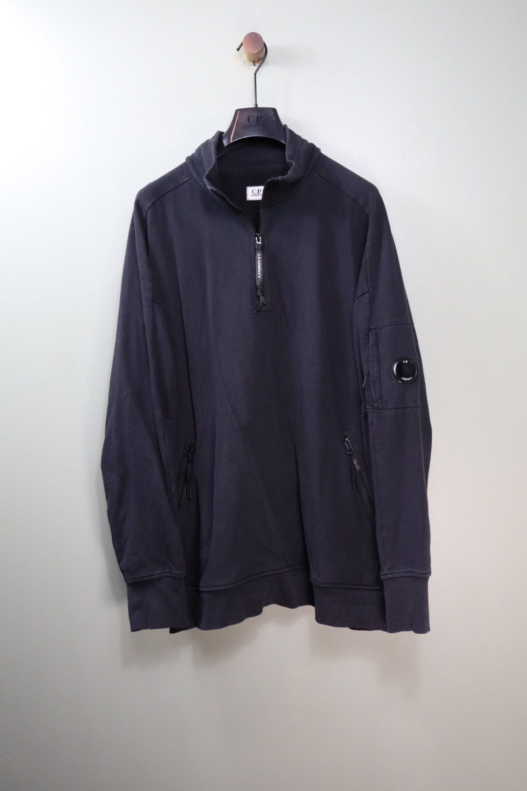 C.P. Company Black 1/4 Zip Jumper