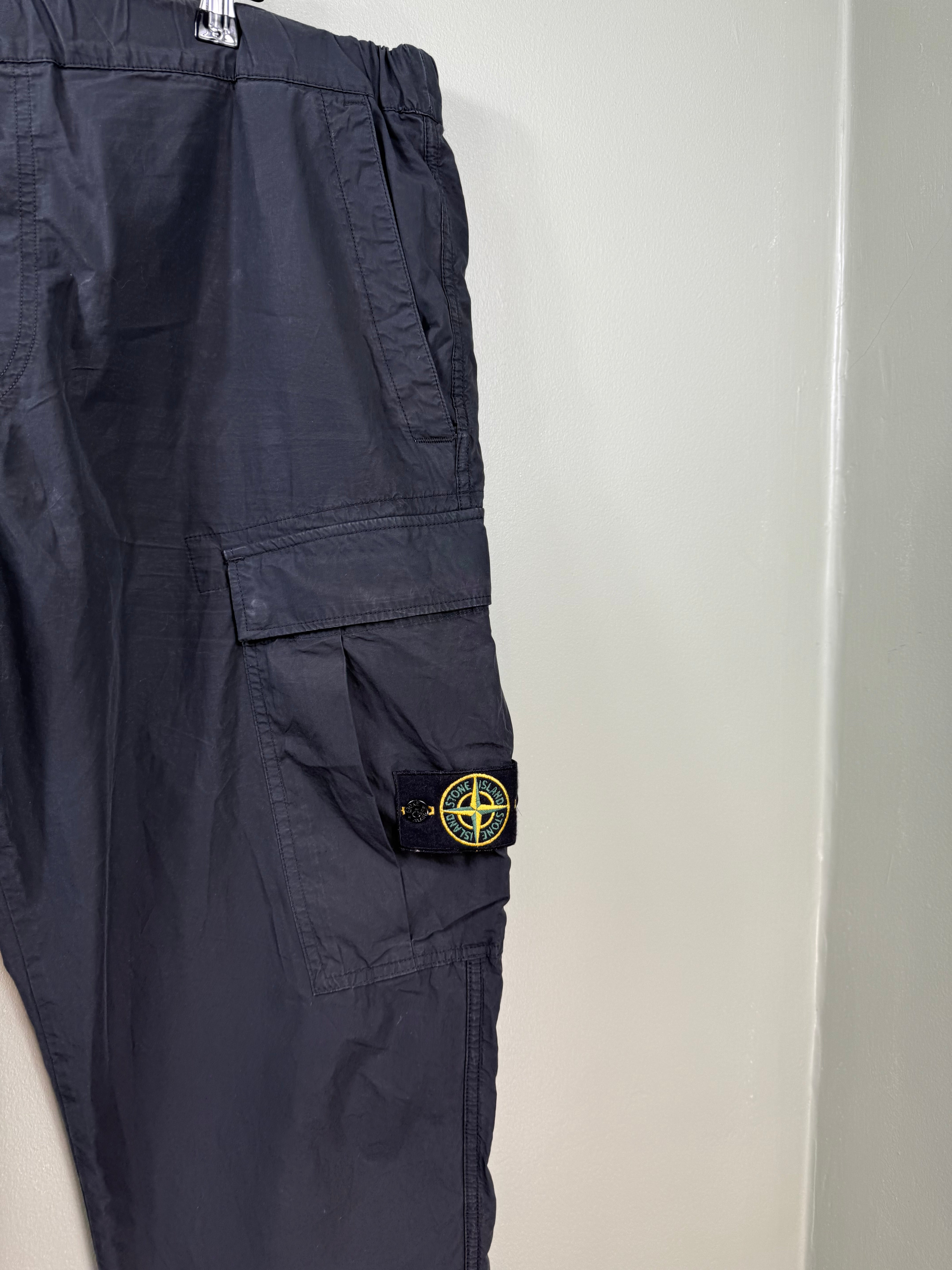 Stone Island Black RE-T Cargo Bottoms
