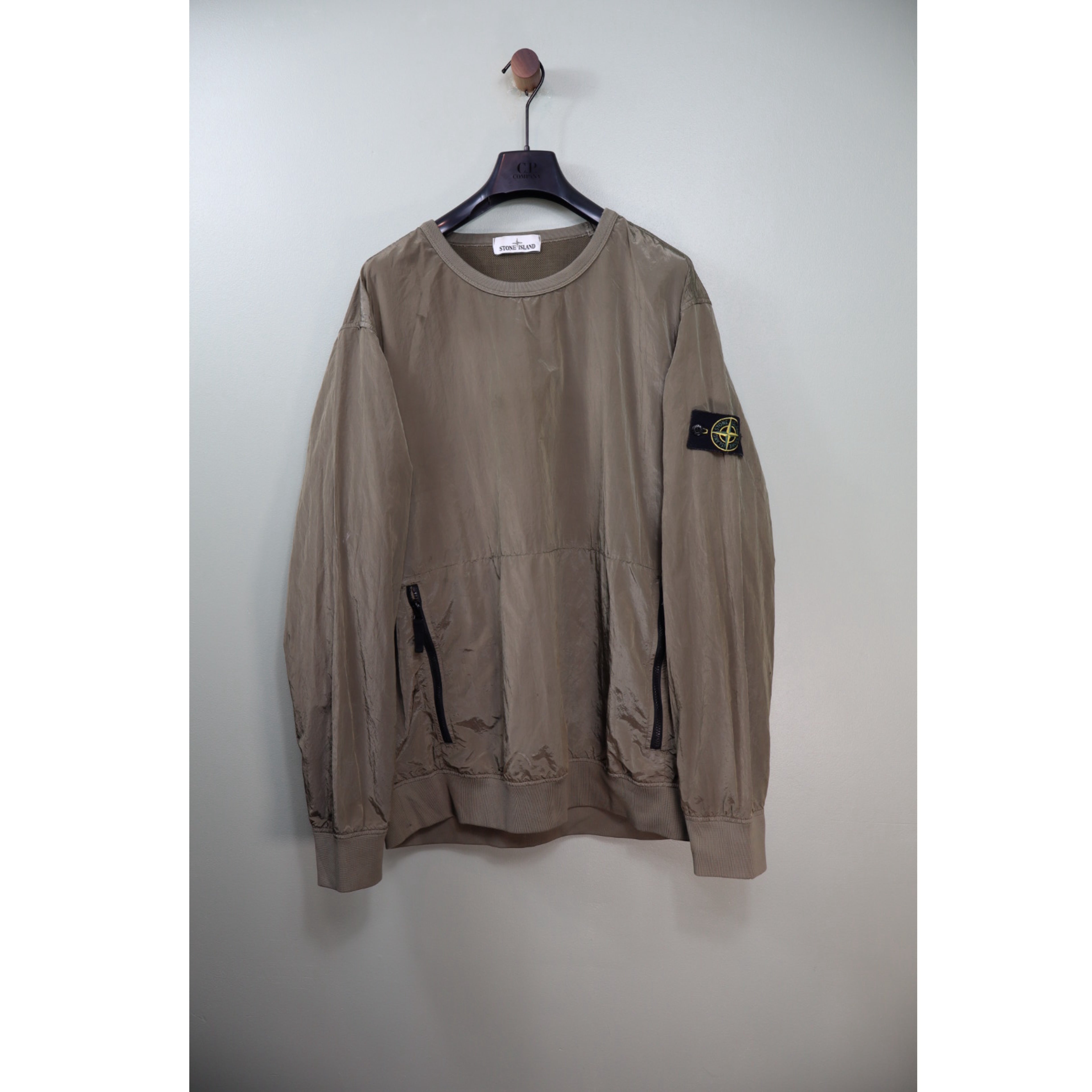 Stone Island Khaki Nylon Metal Jumper