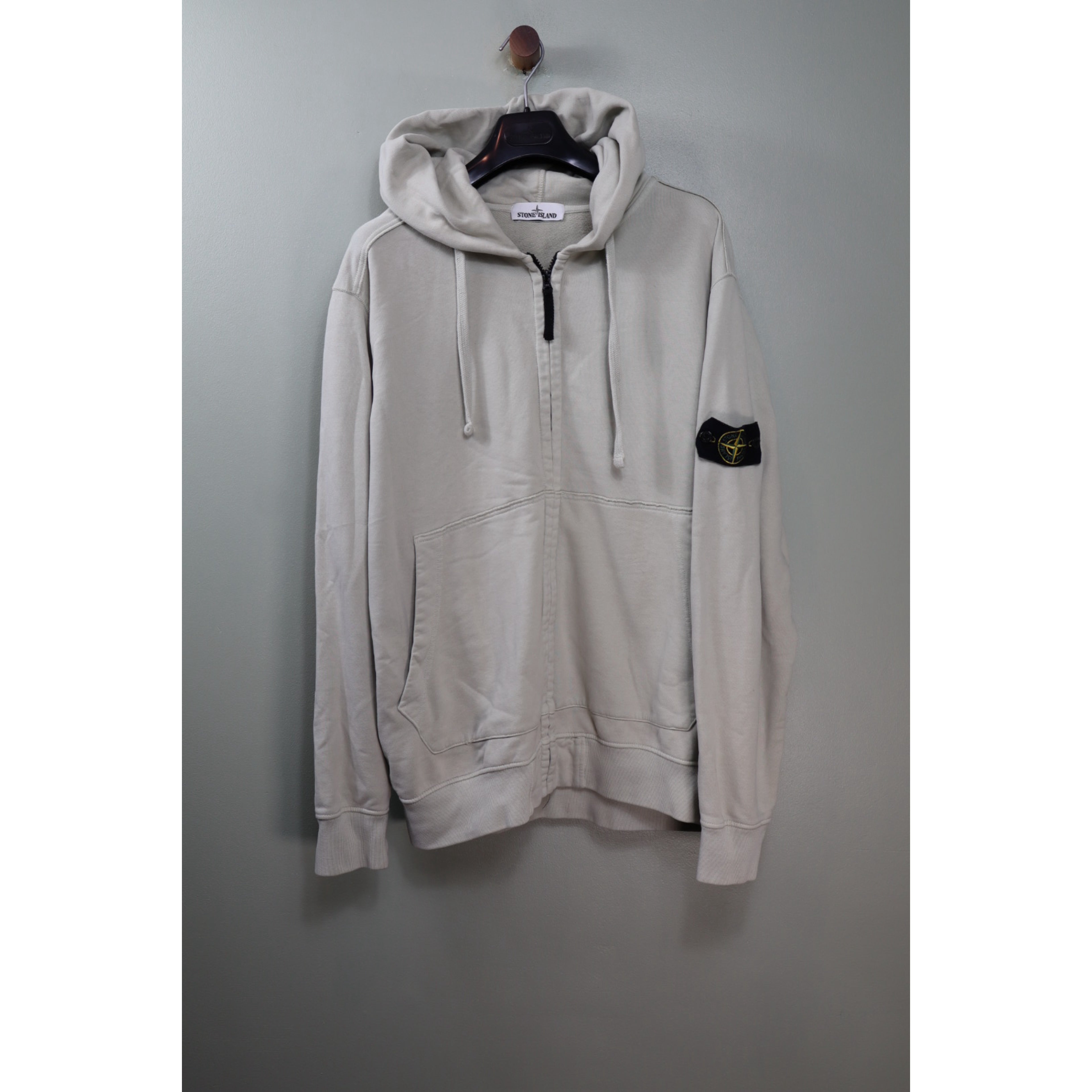 Stone Island Beige Zipped Hoodie