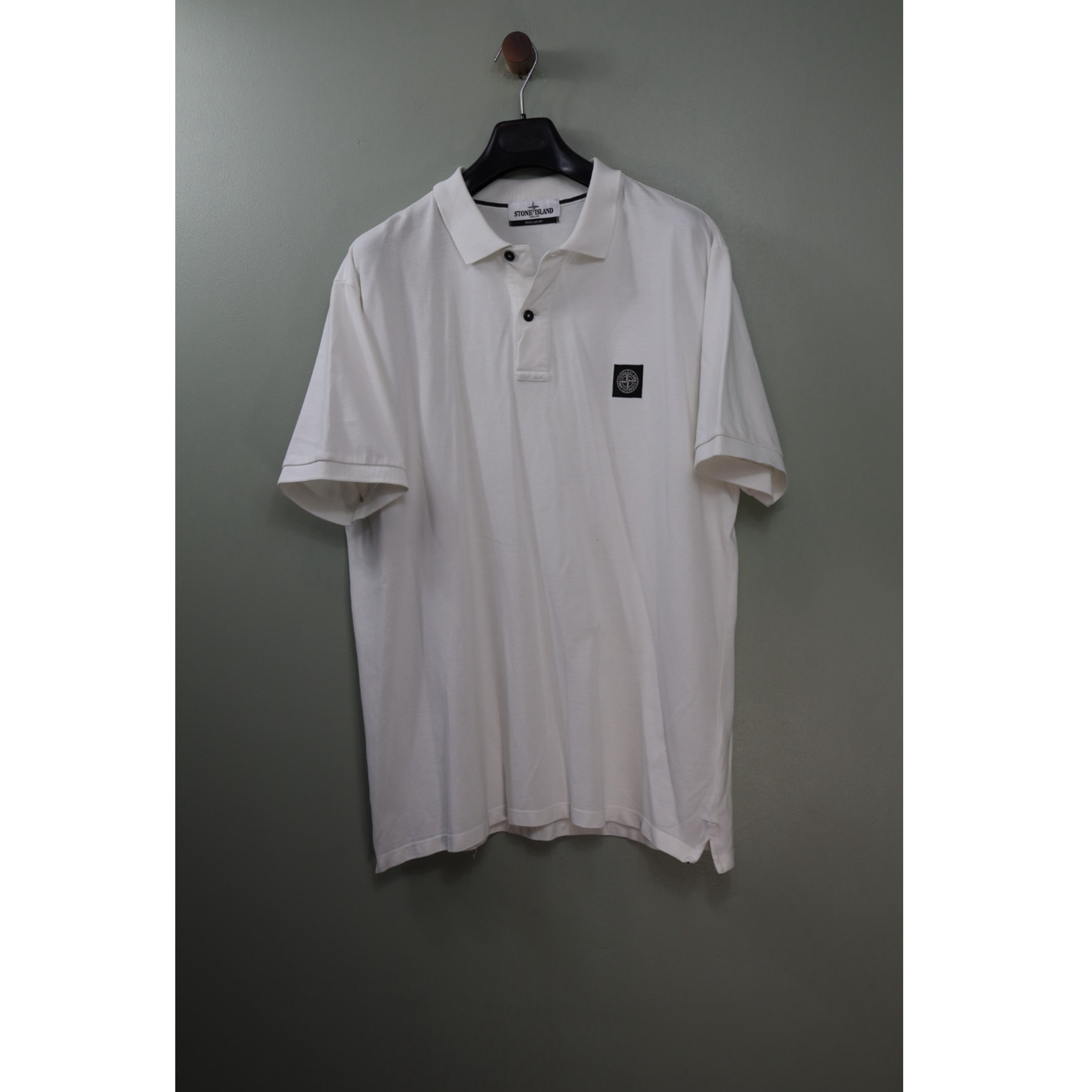 Stone Island White Regular Fit Polo