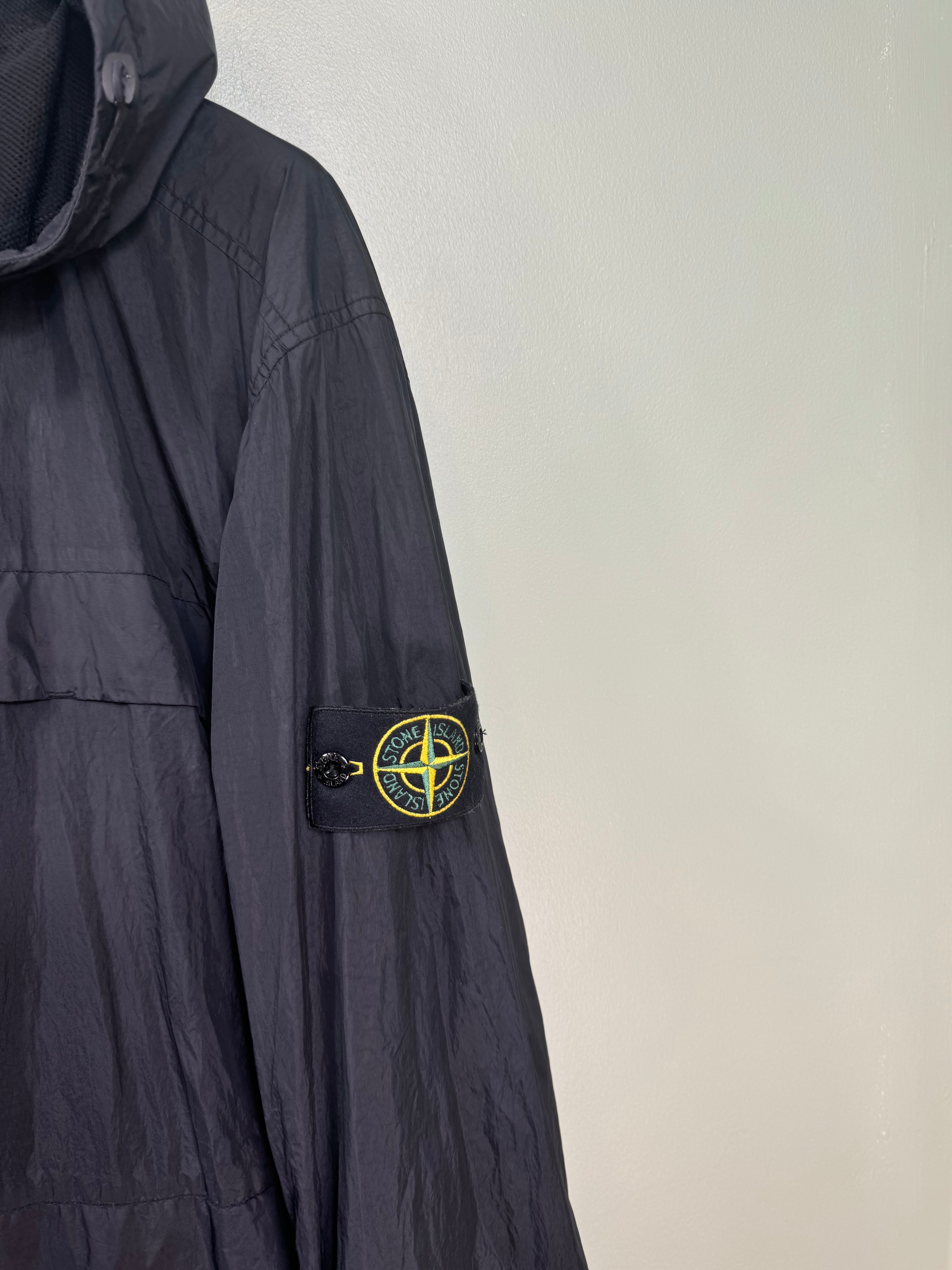 Stone Island Black Garment Dyed Crinkle Reps Jacket