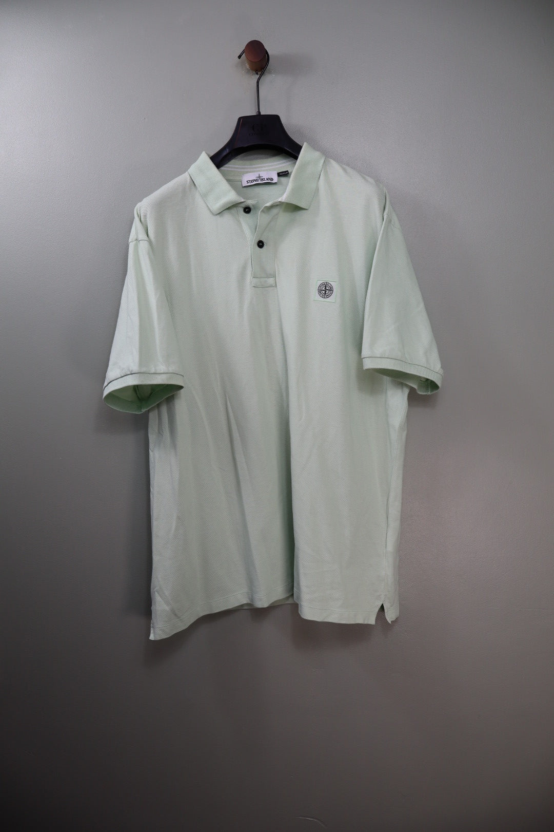 Stone Island Pastel Green Regular Fit Polo