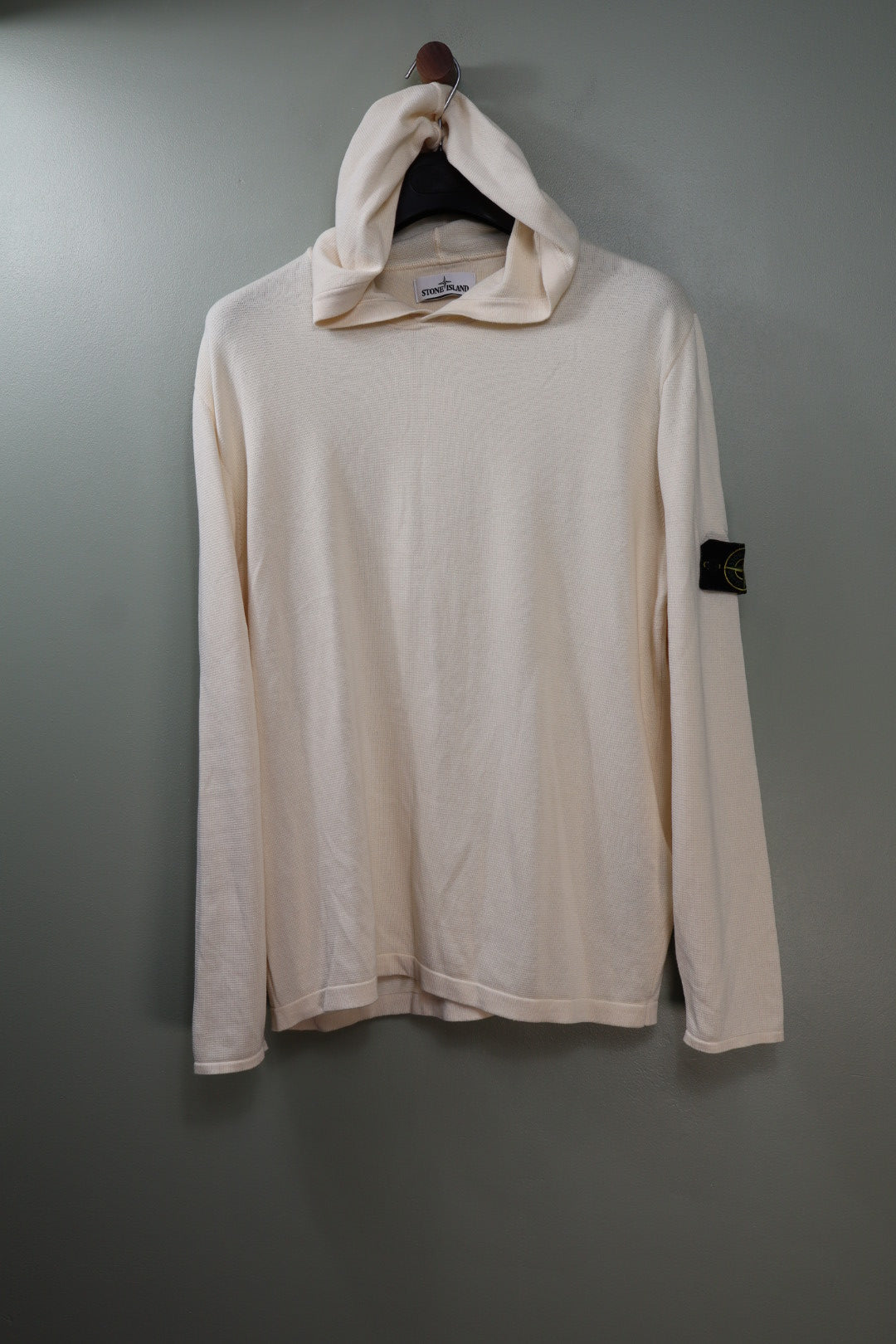 Stone Island Beige Knit Hoodie