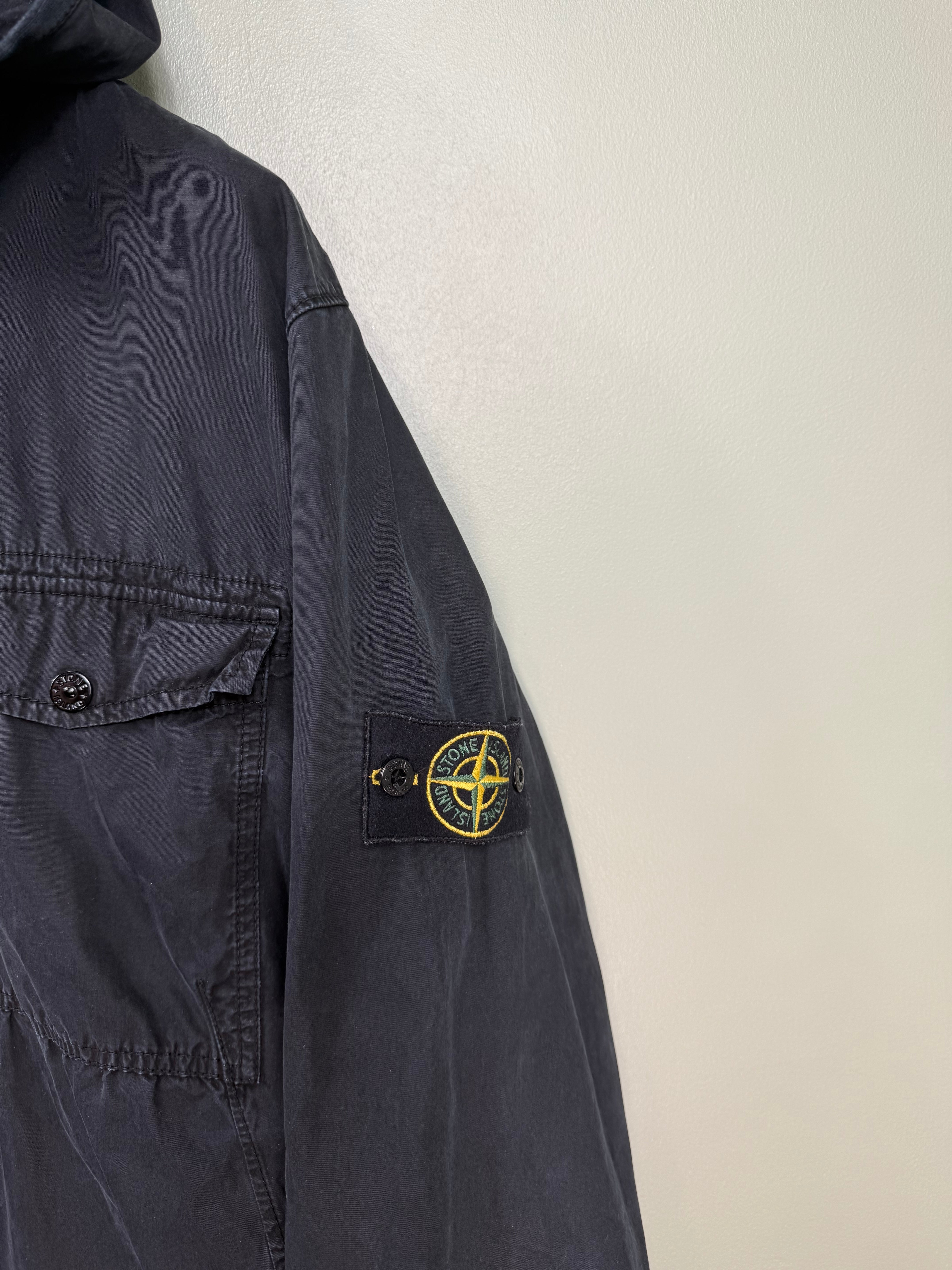 Stone Island Black Hooded Overshirt