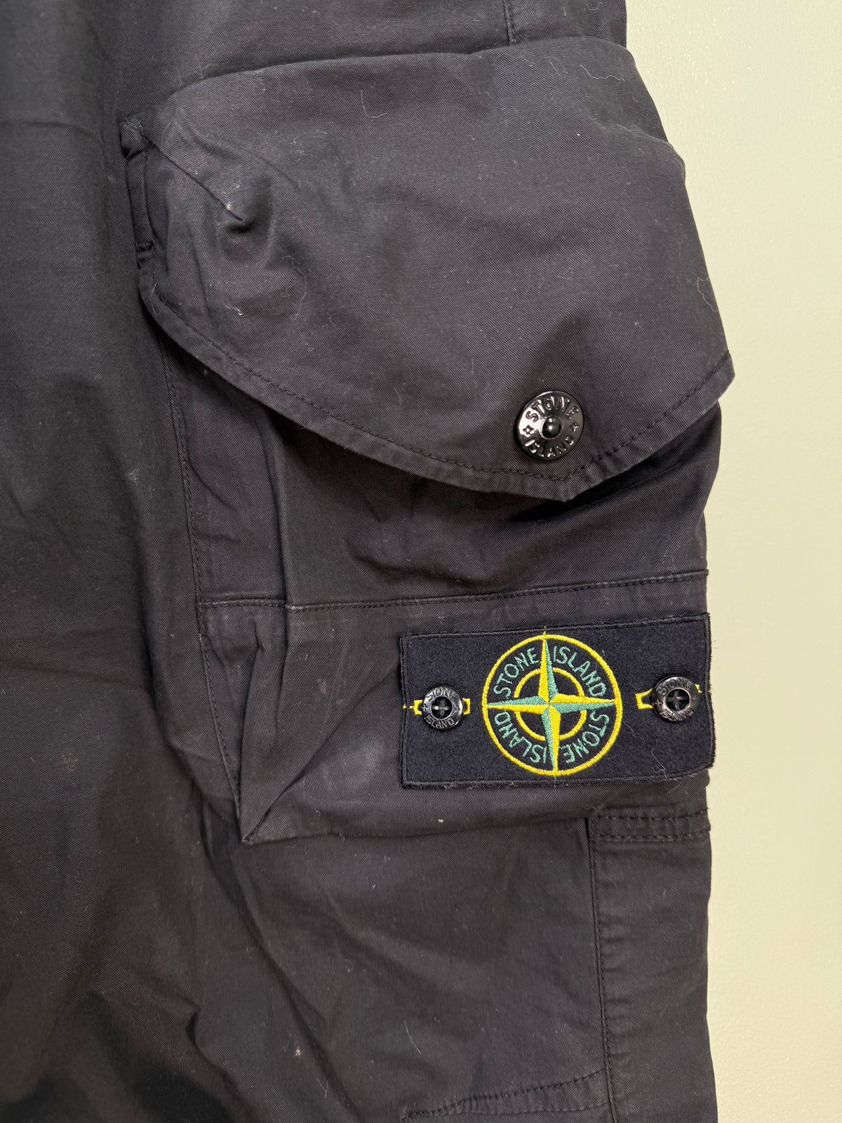 Stone Island Black RE-T Cargo Bottoms
