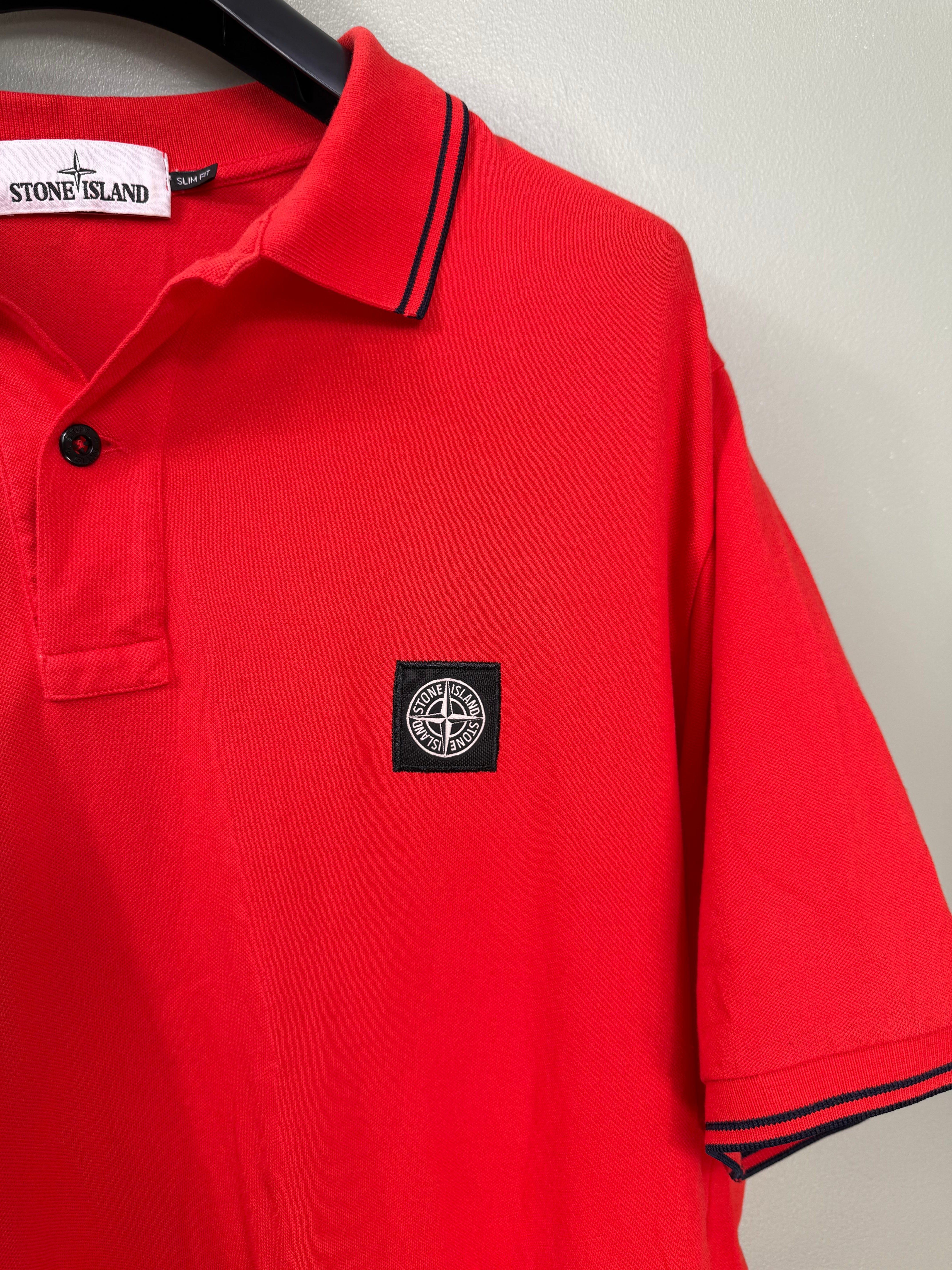 Stone Island Red Slim Fit Polo