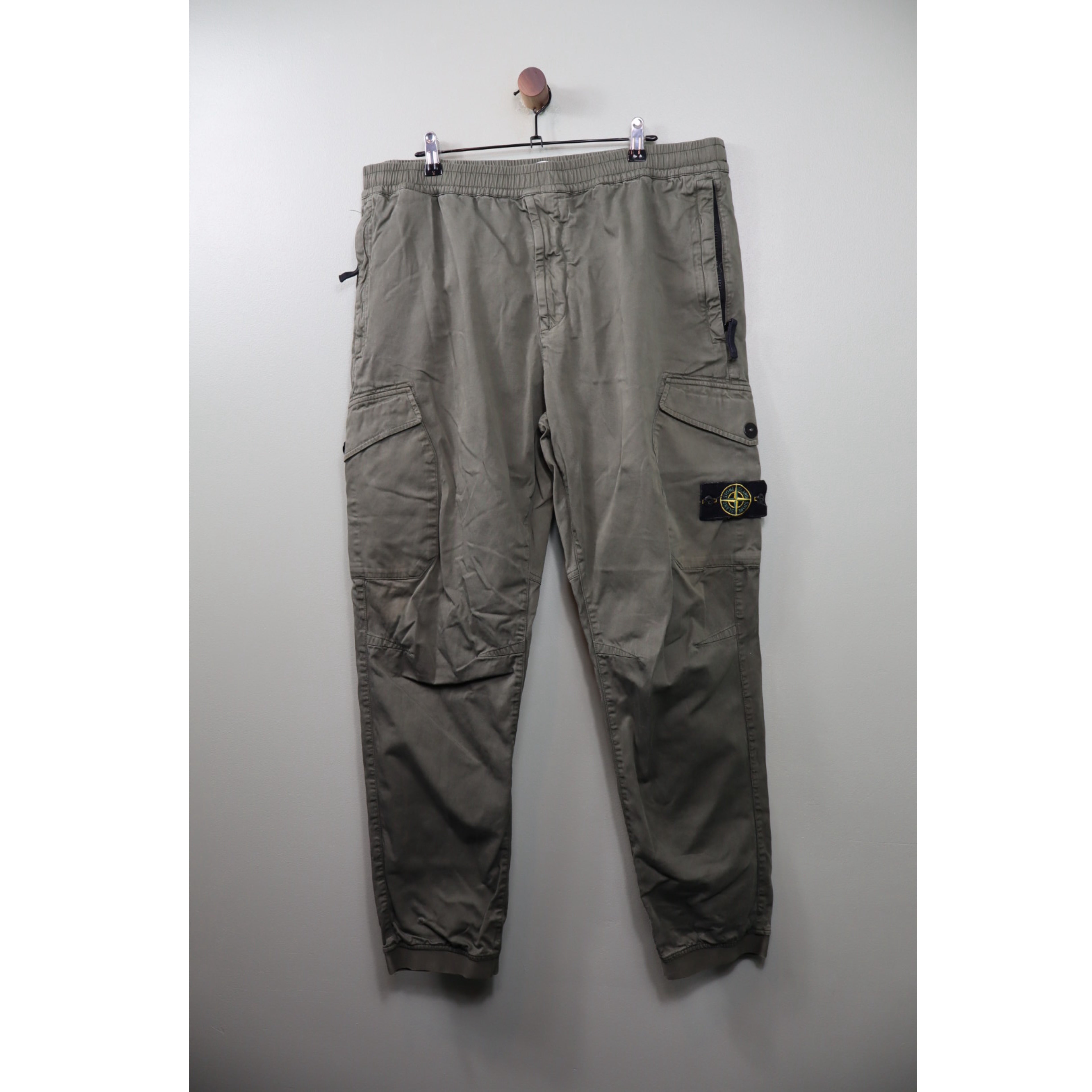 Stone Island Khaki RE-T Cargo Bottoms