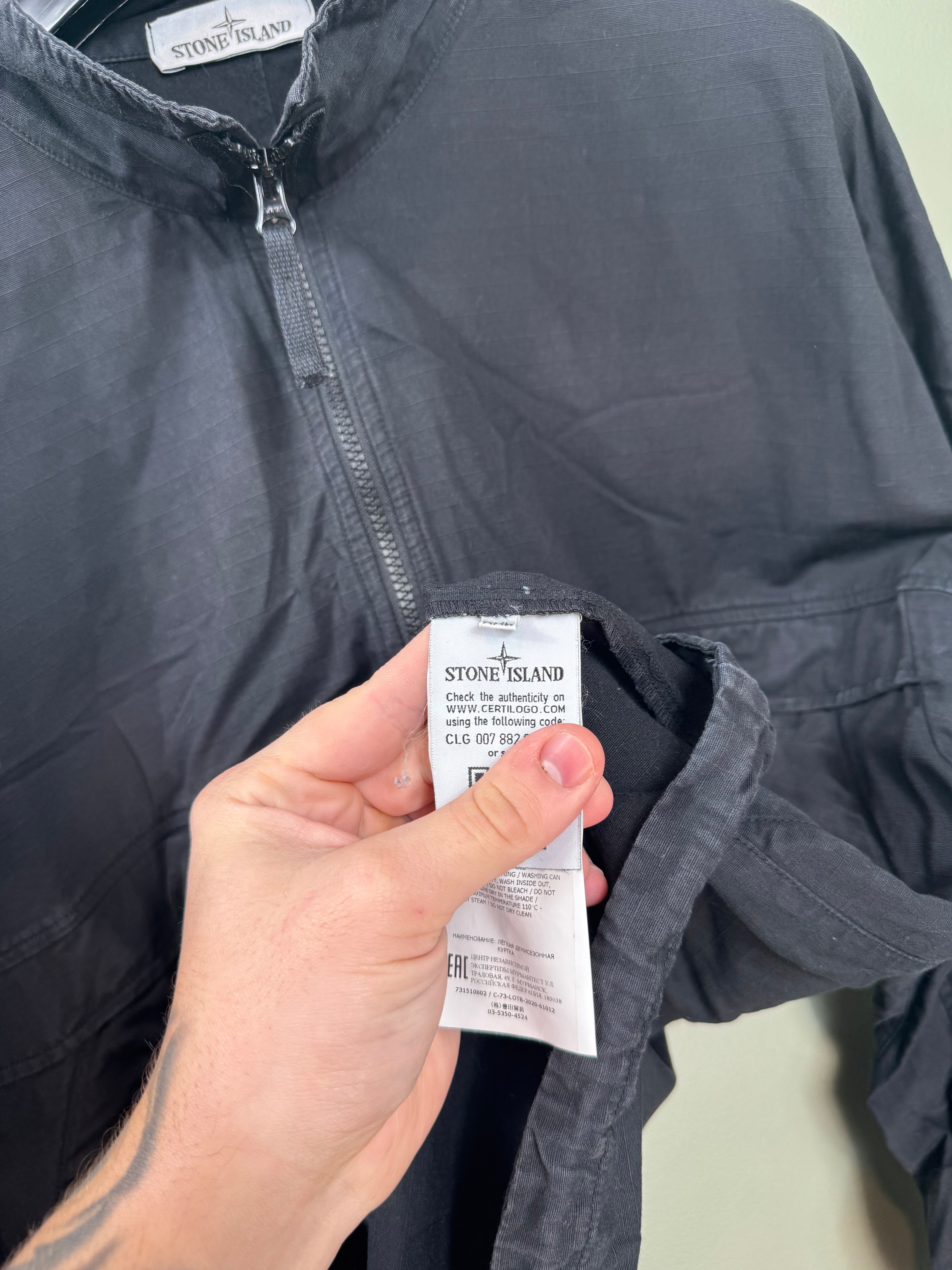 Stone Island Black Smock Overshirt