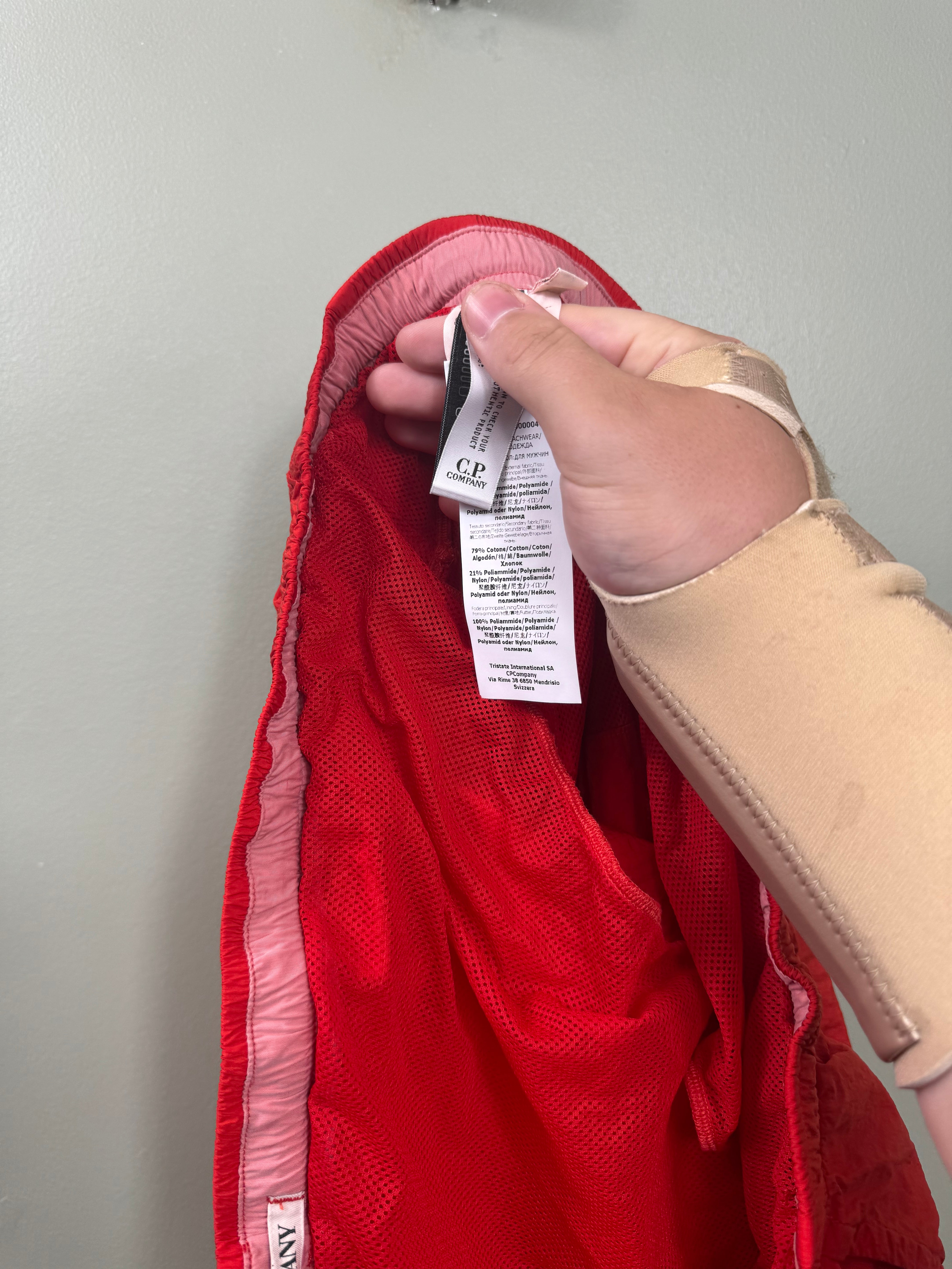 CP Company Red Chrome Shorts