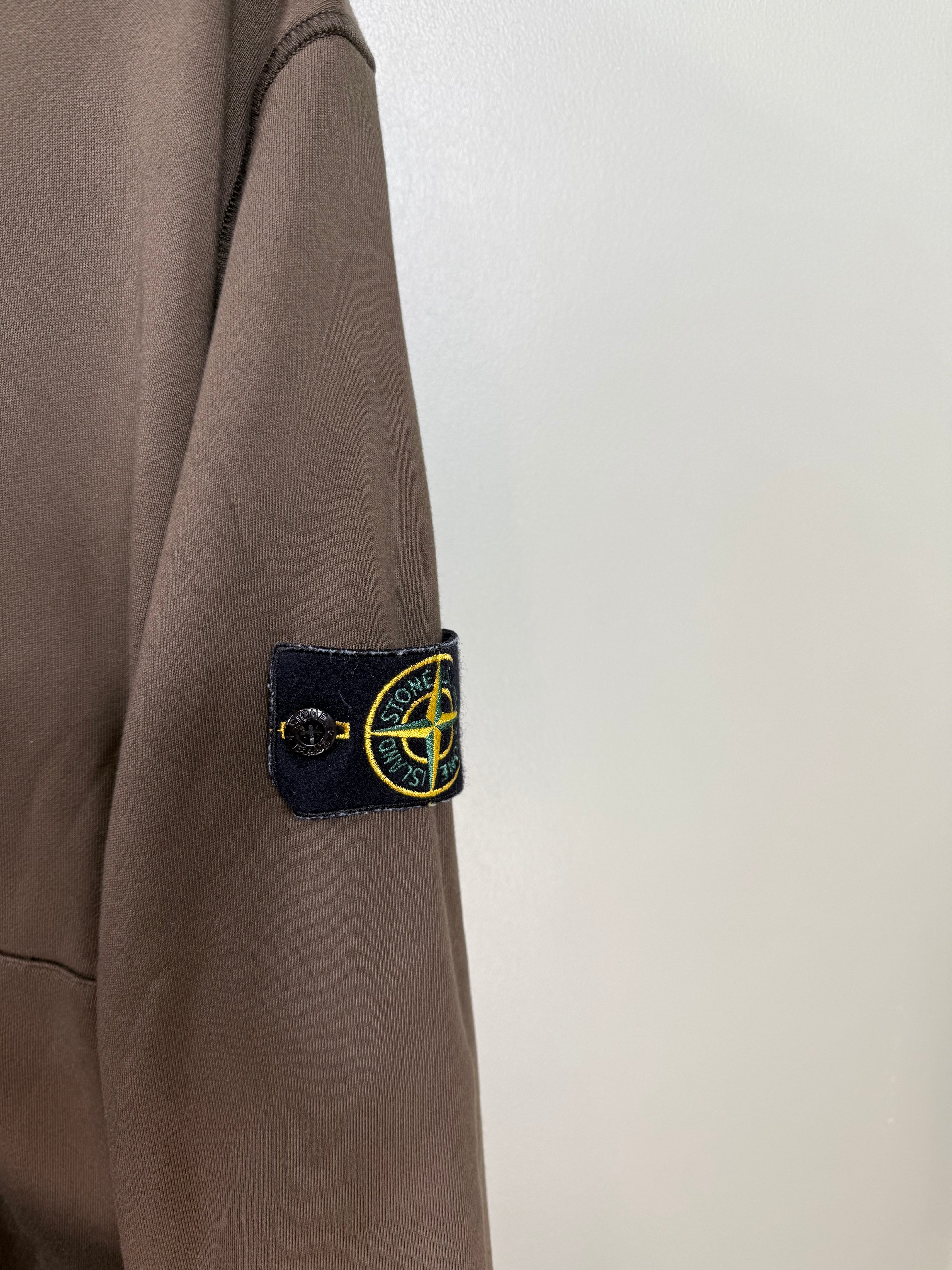 Stone Island Khaki Zipped Jumper