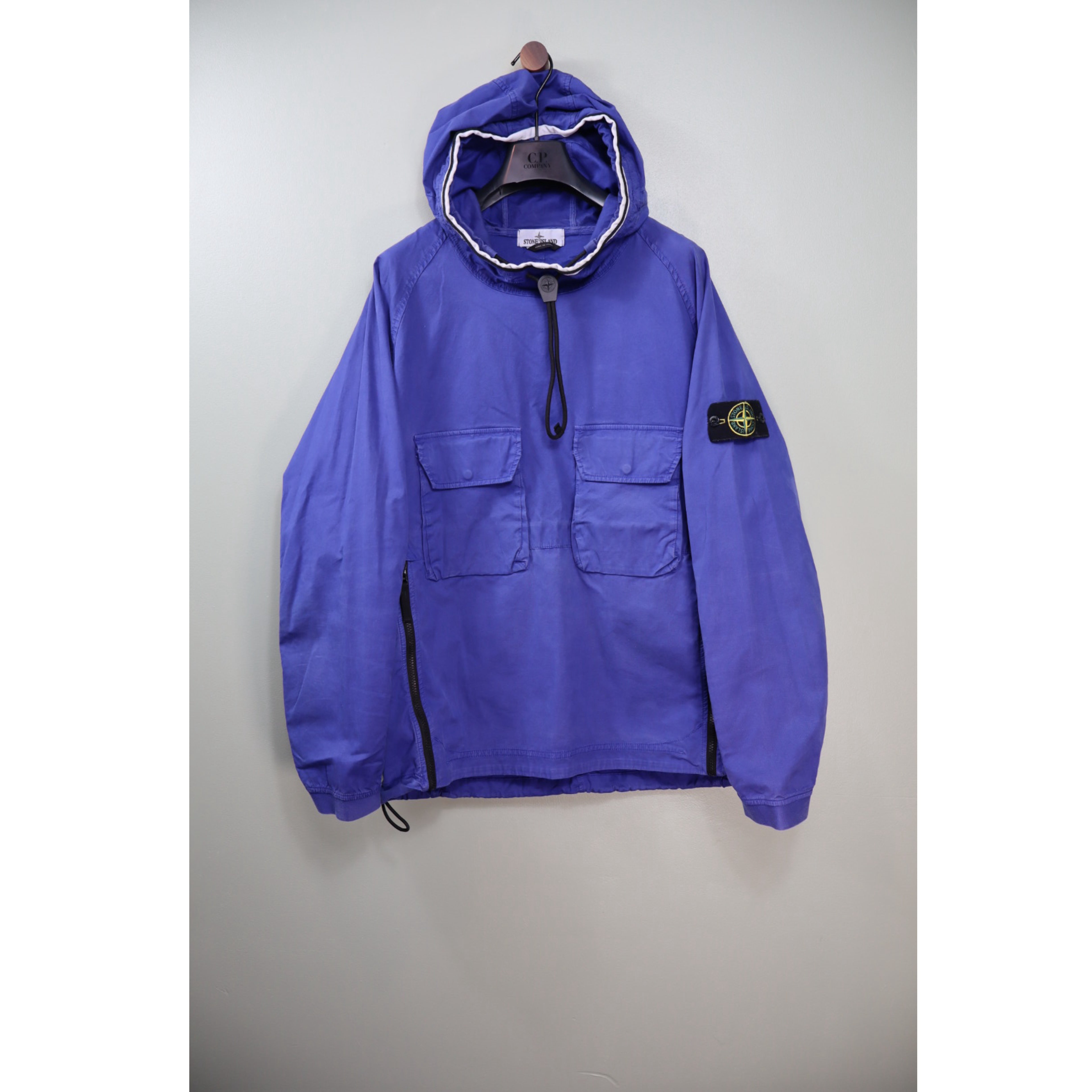 Stone Island Perwinkle Blue Supima Cotton Twill Smock