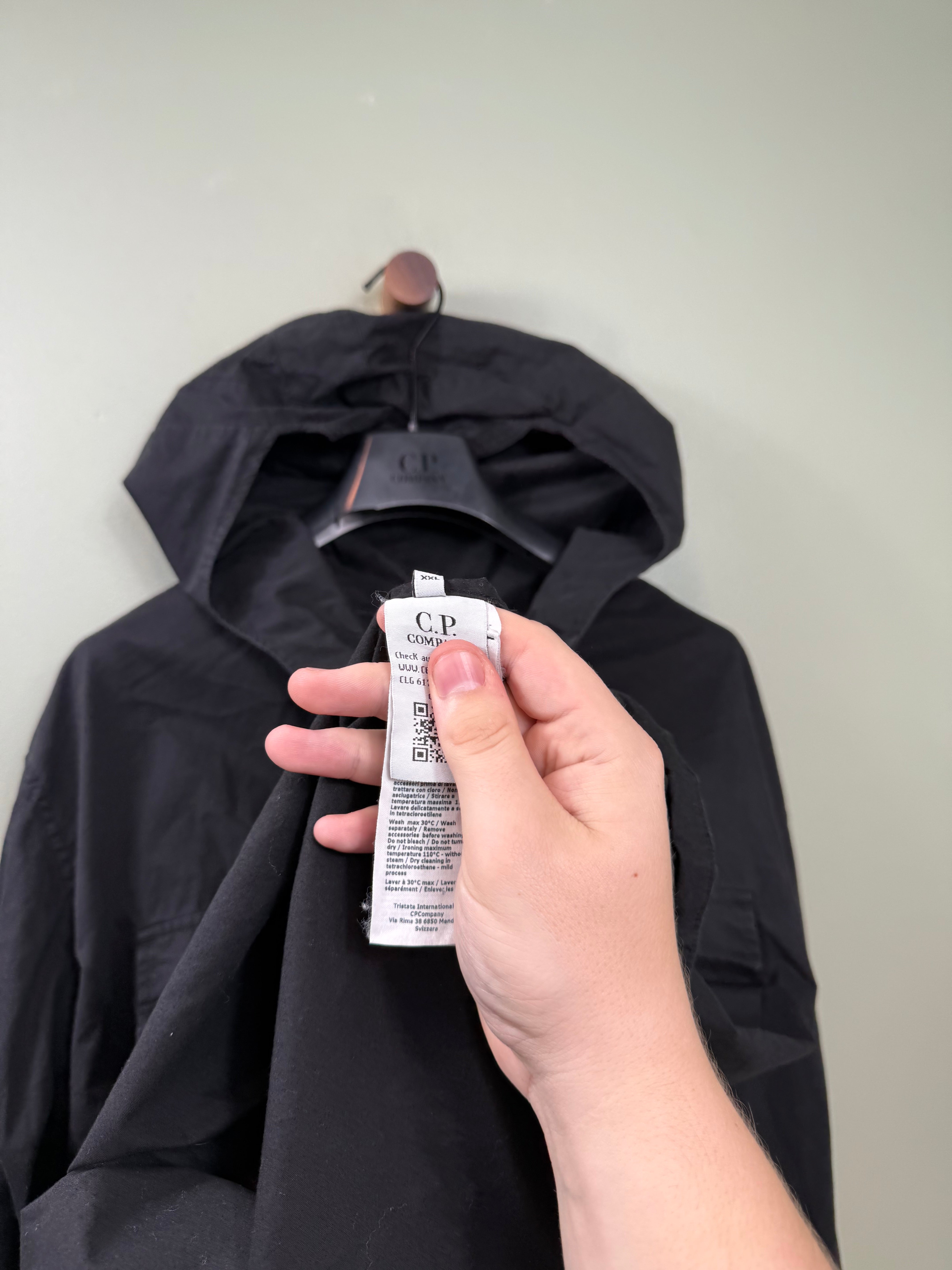 C.P. Company Black Hooded Smock