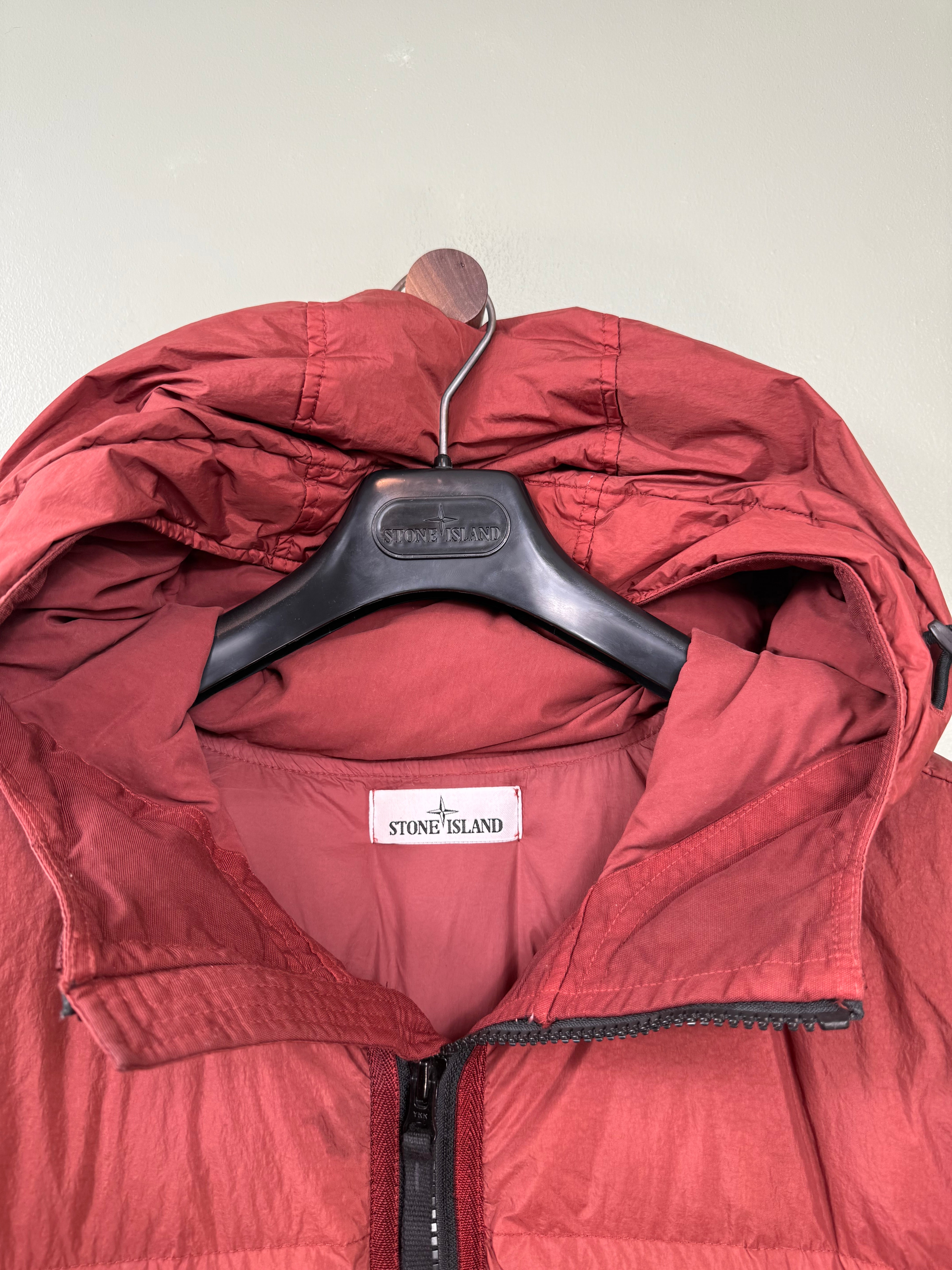 Stone Island Red Crinkle Reps Down Jacket